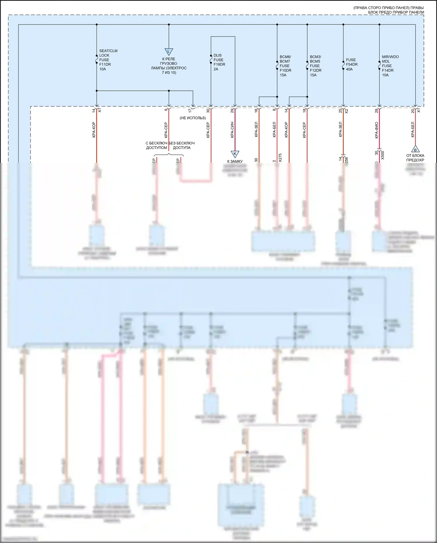 Sierra GMC IV (2018-2022): Электросхема блока предохранителей реле (4 из 10) 