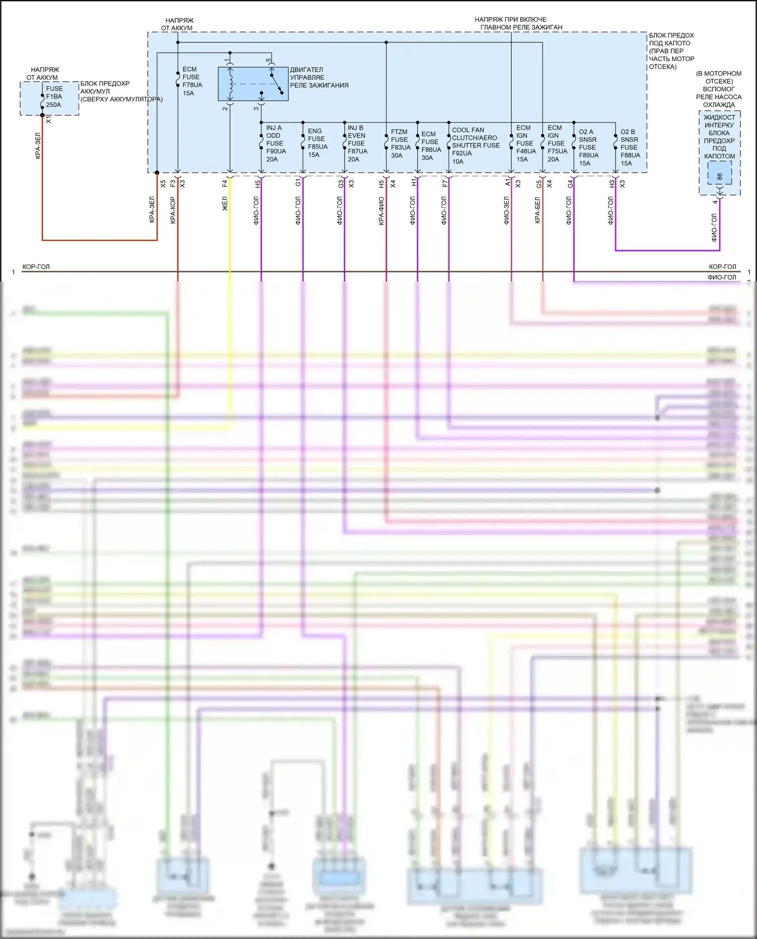 Sierra GMC IV (2018-2022): Электросхема двигателя 3.0l vin t (2 из 9) 