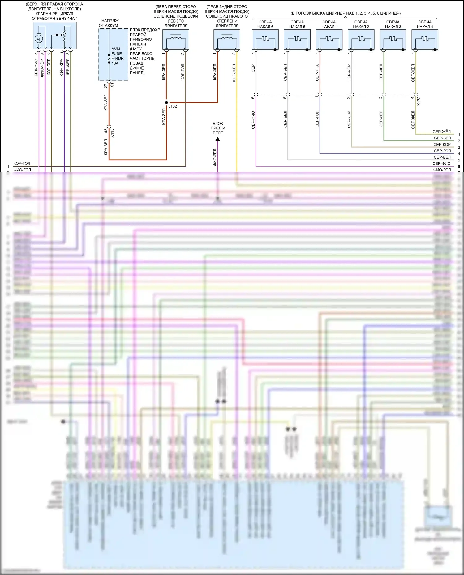 Sierra GMC IV (2018-2022): Электросхема двигателя 3.0l vin t (3 из 9) 