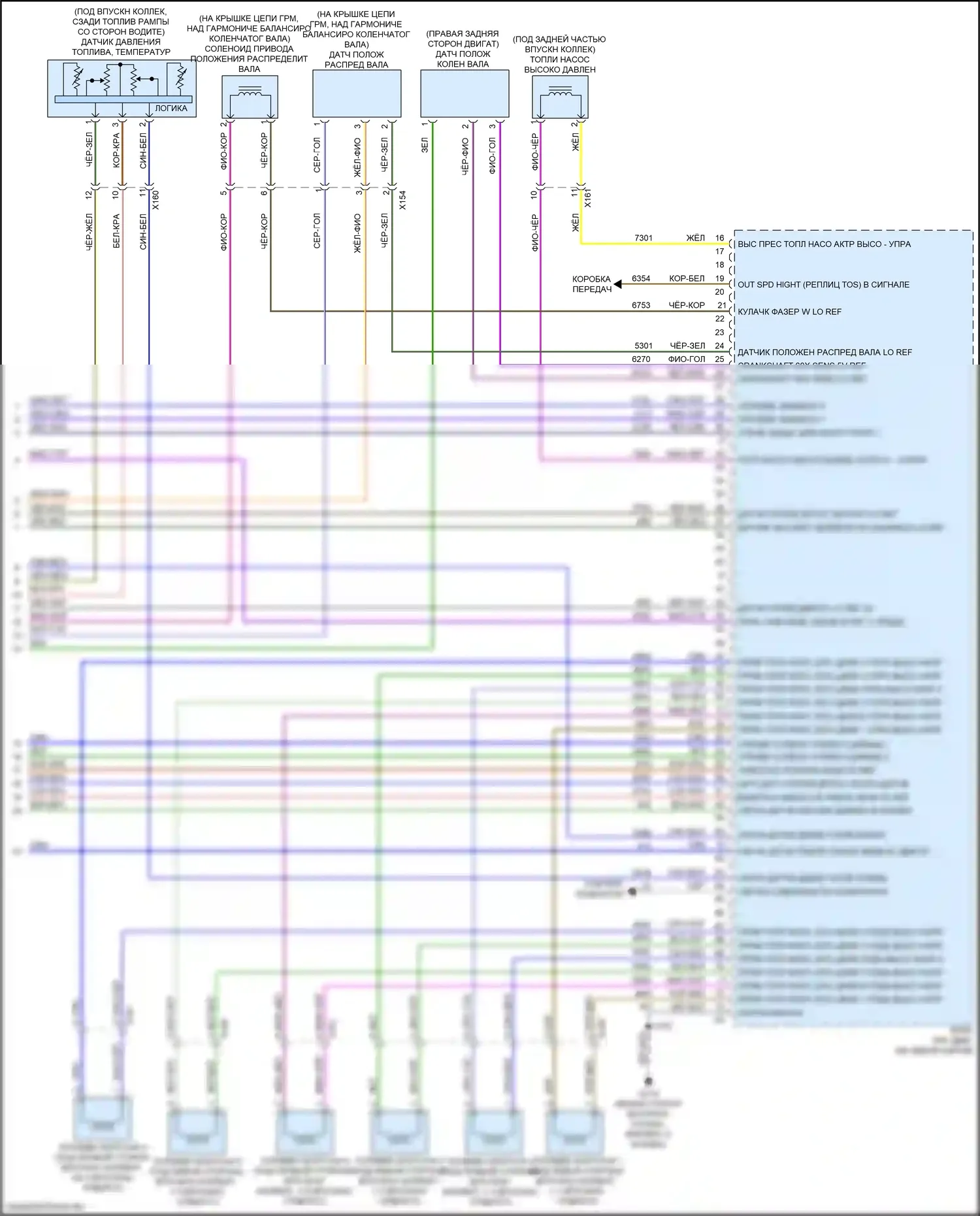 Sierra GMC IV (2018-2022): Электросхема двигателя 4.3l vin h (6 из 6) 