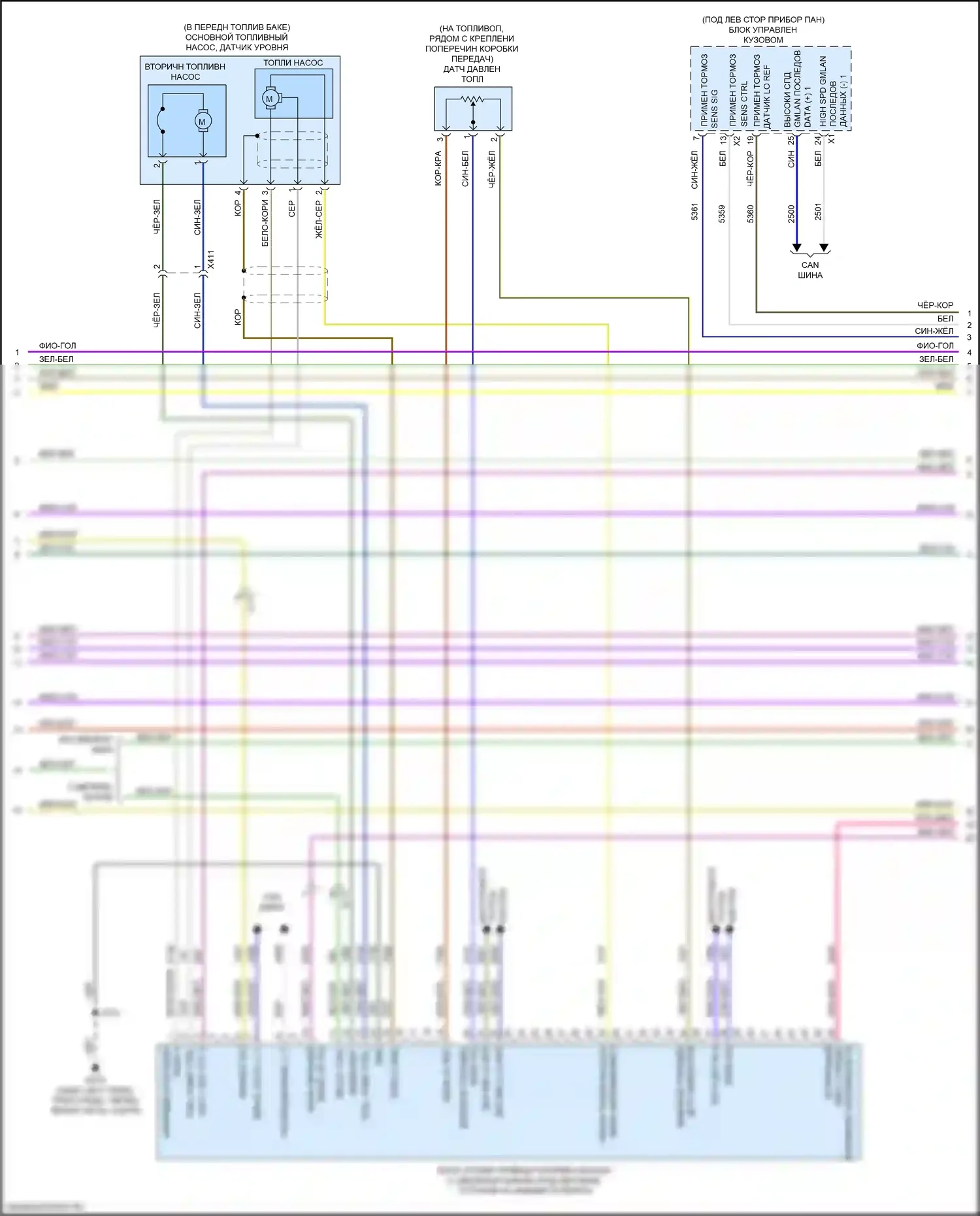 Sierra GMC IV (2018-2022): Электросхема двигателя 6.6л vin 7 (2 из 7) 