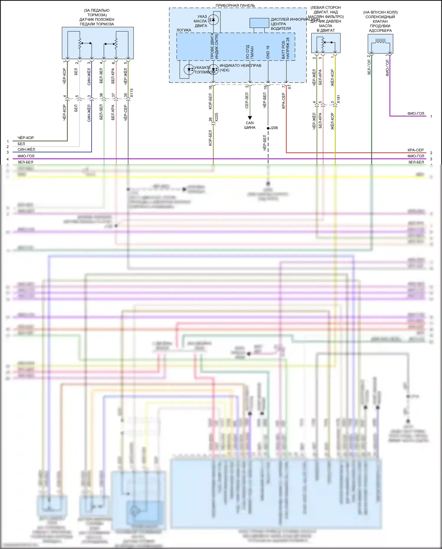 Sierra GMC IV (2018-2022): Электросхема двигателя 6.6л vin 7 (3 из 7) 