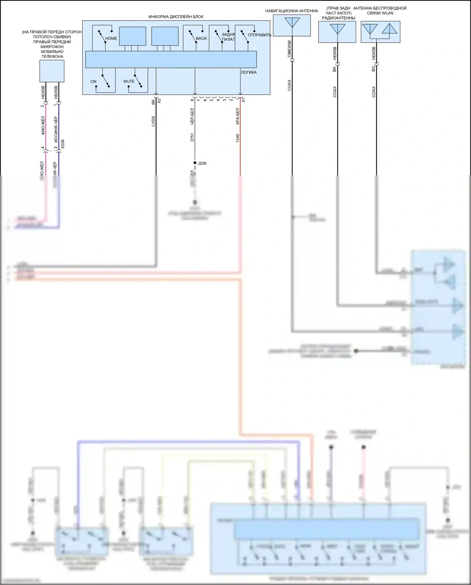 Sierra GMC IV (2018-2022): Электросхема навигации, без усилителя (3 из 3) 