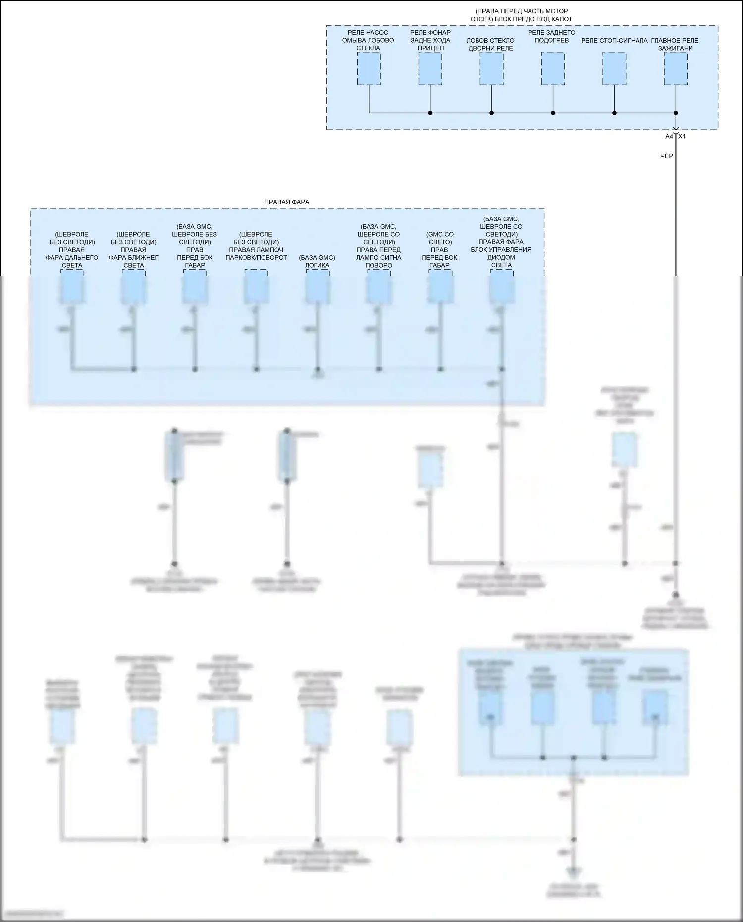 Sierra GMC IV (2018-2022): Электросхема разводки массы (2 из 8) 