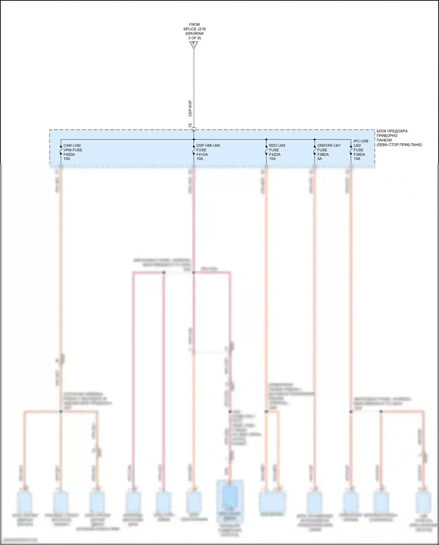 Terrain GMC II рестайлинг (2021-2024): Электросхема блока предохранителей реле (4 из 9) 