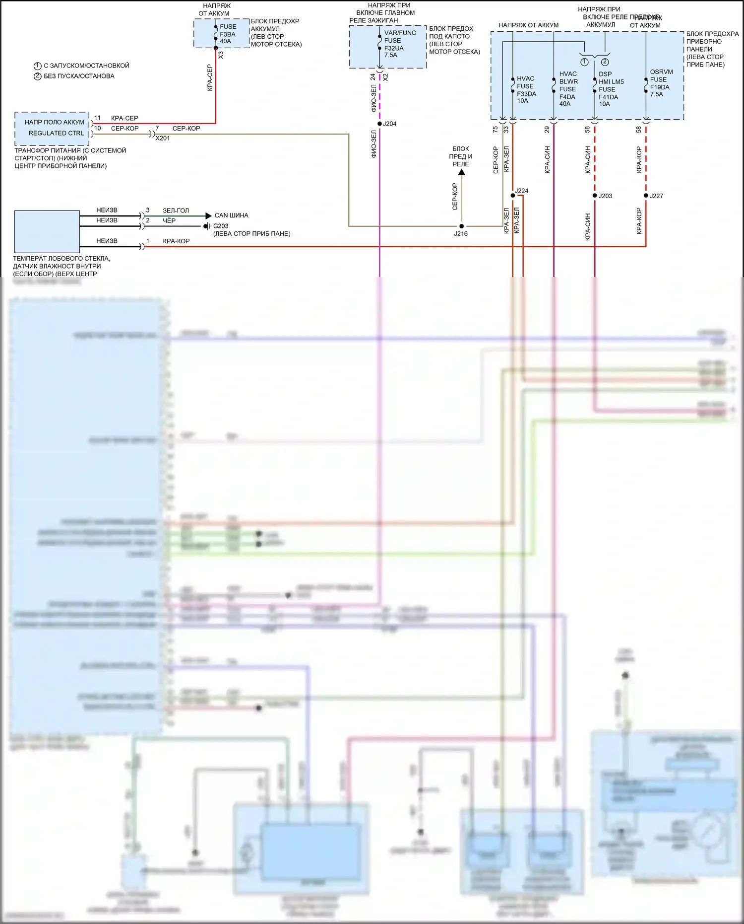 Terrain GMC II рестайлинг (2021-2024): Электросхема климат контроля (1 из 4) 