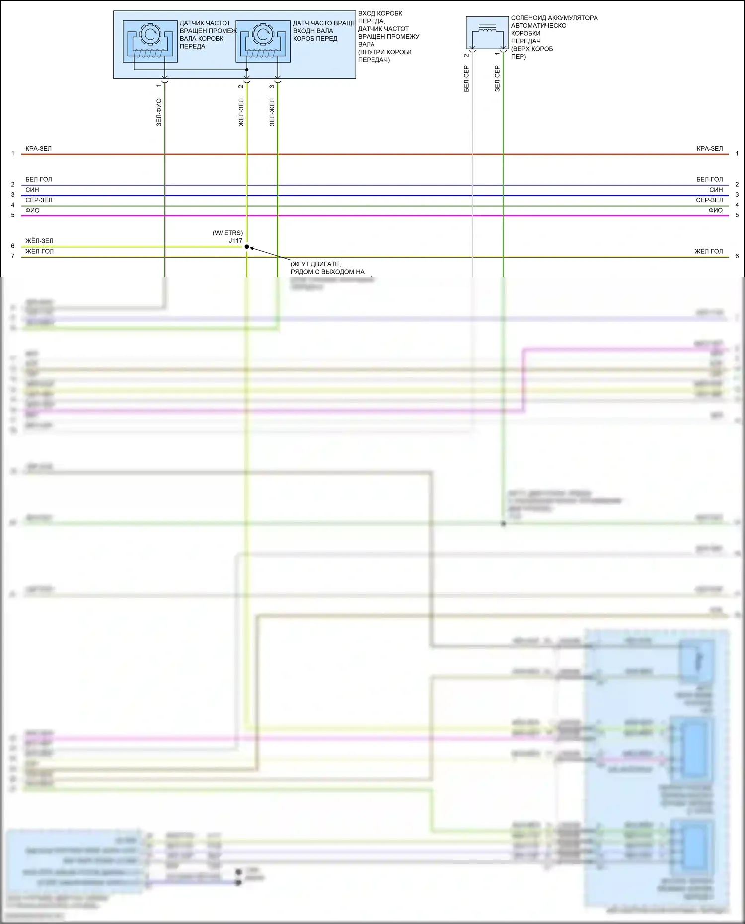 Terrain GMC II рестайлинг (2021-2024): Электросхема автоматической коробки передач, 9 скоростей (2 из 4) 