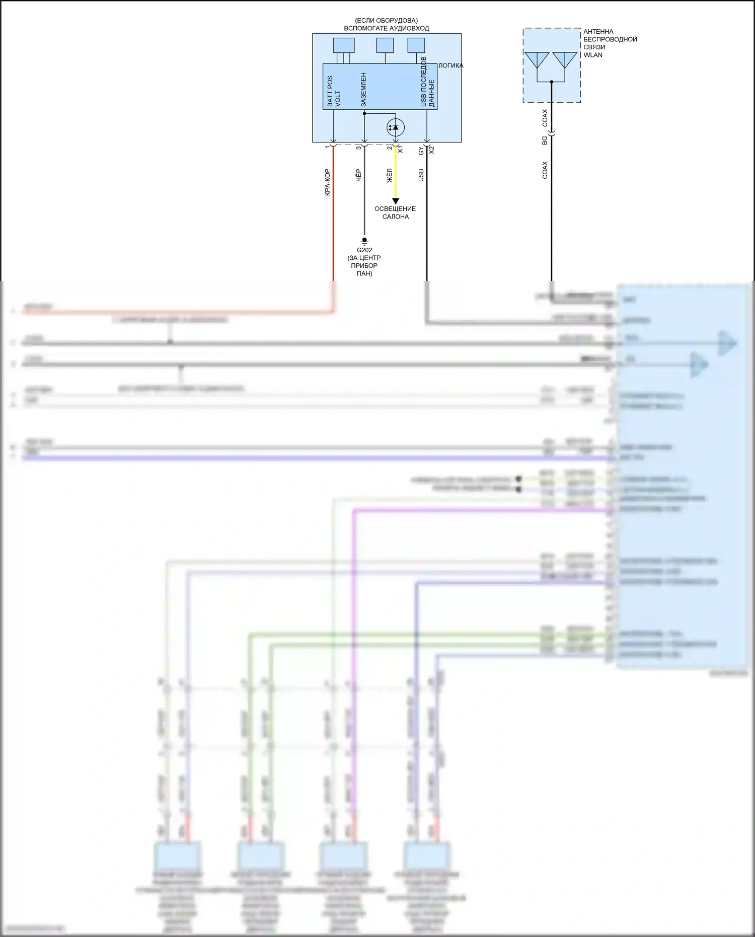 Terrain GMC II рестайлинг (2021-2024): Электросхема навигации, низкий уровень (4 из 4) 