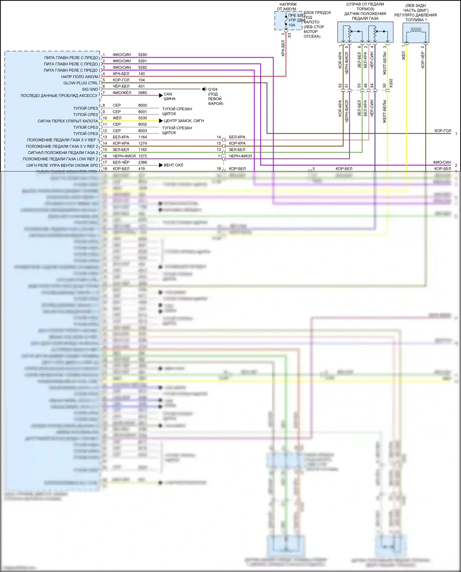 Terrain GMC II (2017-2021): Электросхема двигателя 1.6l vin u (1 из 9) 