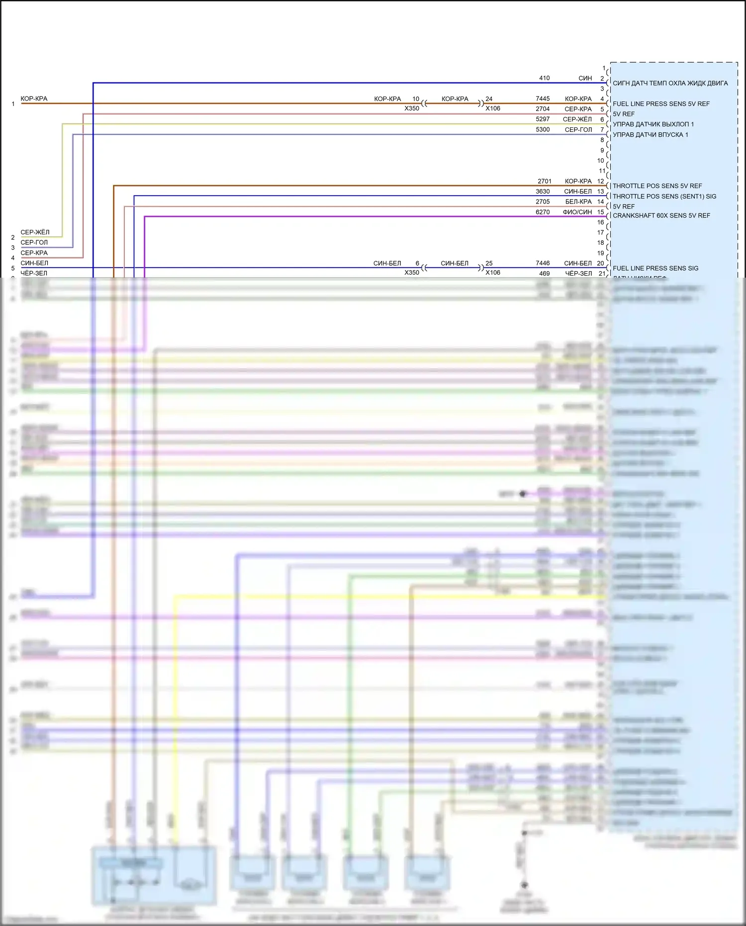 Terrain GMC II (2017-2021): Электросхема двигателя 2.0l vin x (7 из 7) 