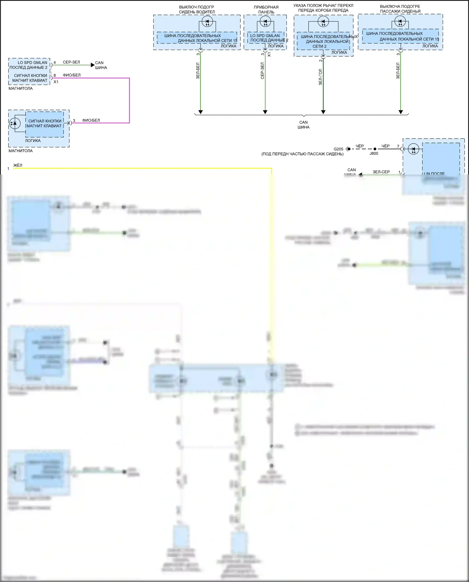 Terrain GMC II (2017-2021): Электросхема подсветки приборной панели (3 из 3) 