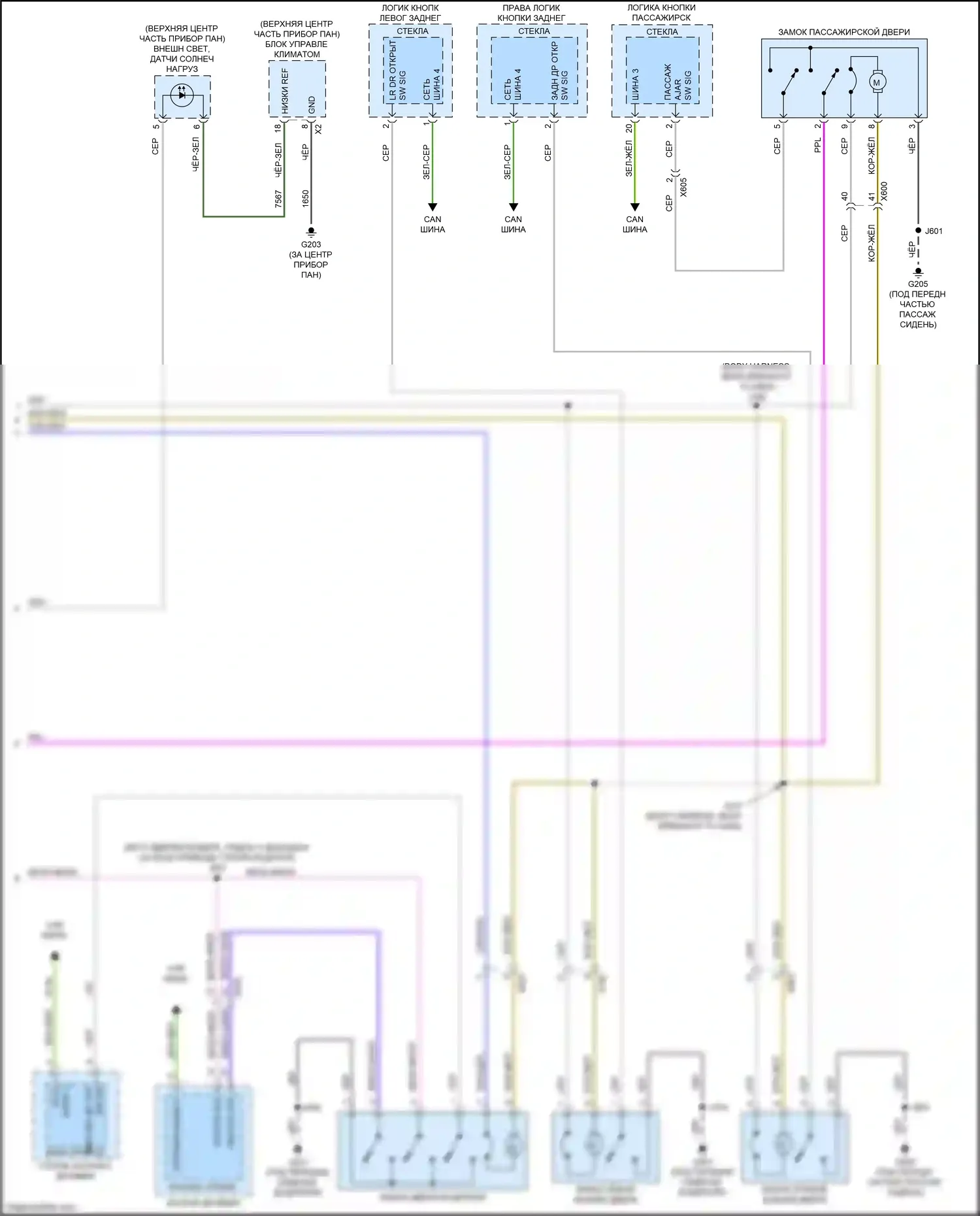 Terrain GMC II (2017-2021): Электросхема с защитой от взлома, без пассивного бесключевого ввода (2 из 2) 