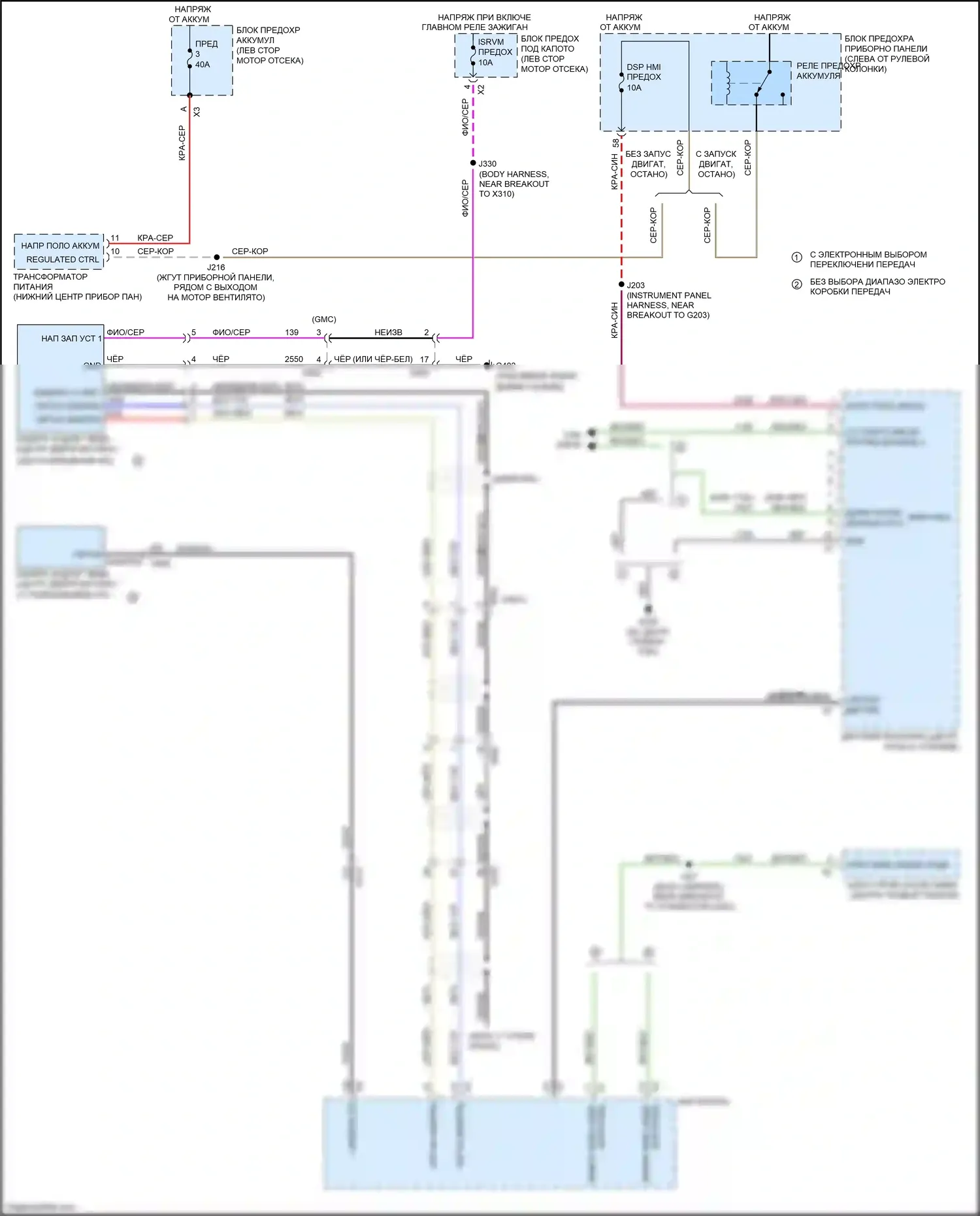 Terrain GMC II (2017-2021): Электросхема камеры заднего вида 