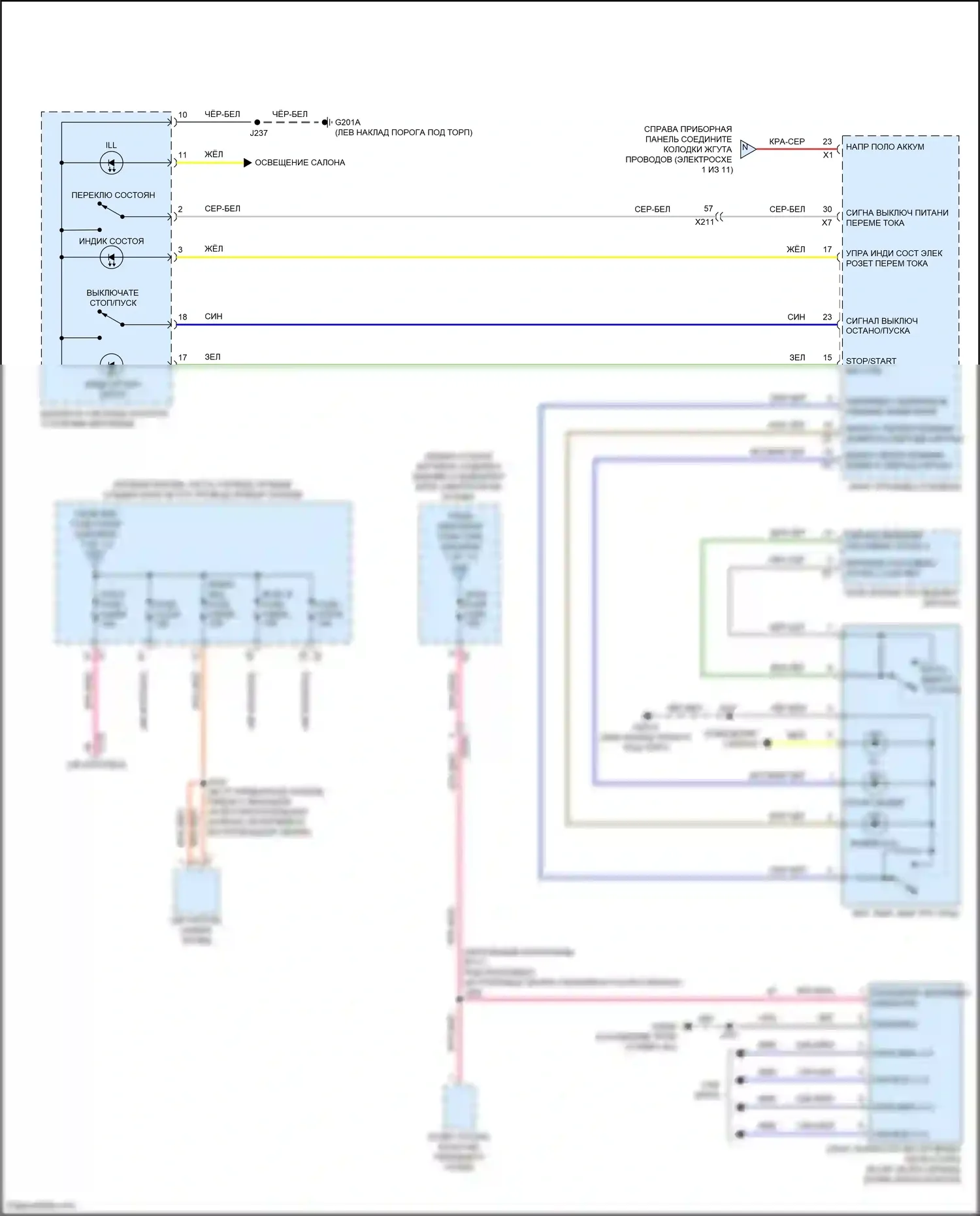 Yukon GMC V (2020-2024): Электросхема блока предохранителей реле (10 из 11) 