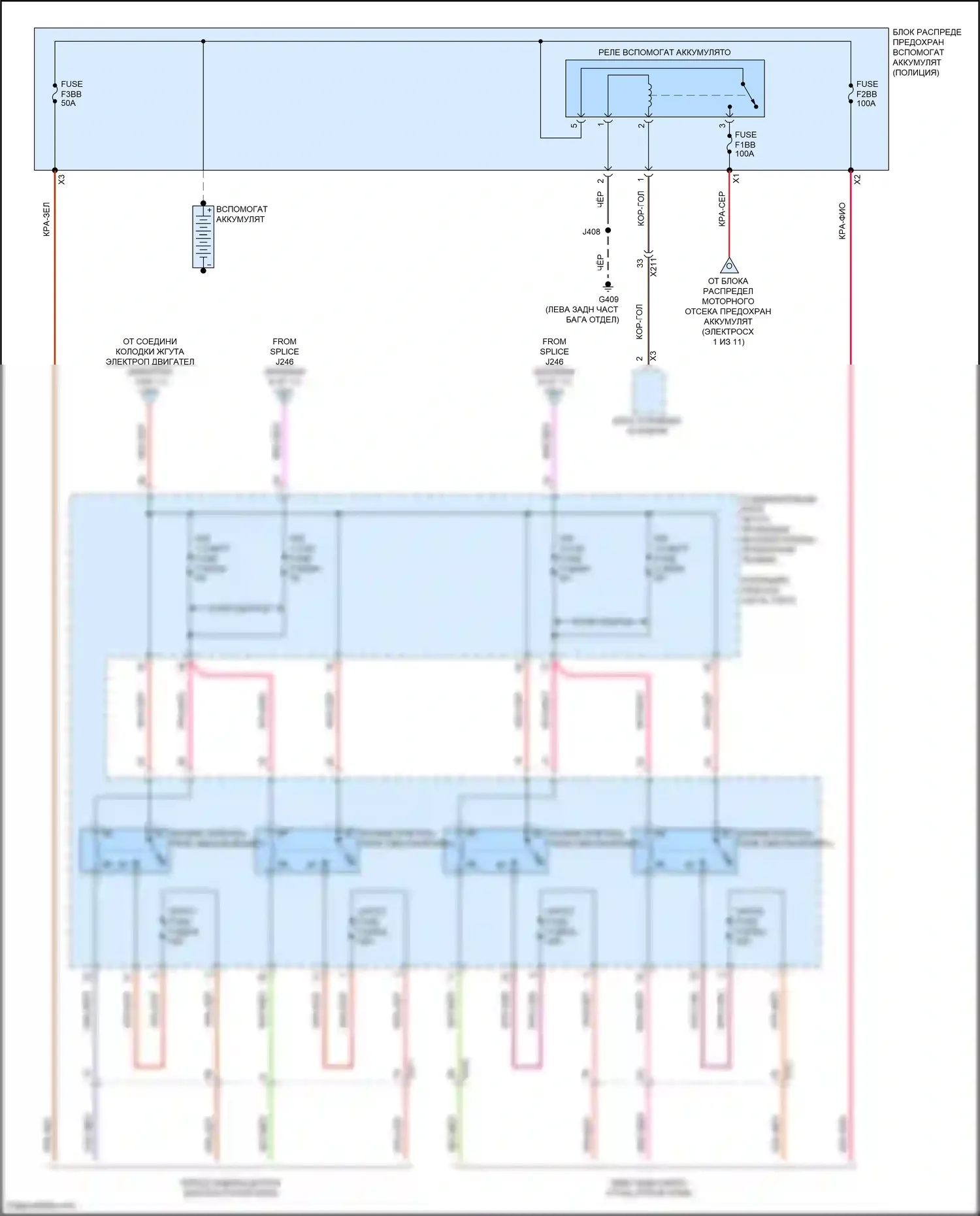 Yukon GMC V (2020-2024): Электросхема блока предохранителей реле (11 из 11) 