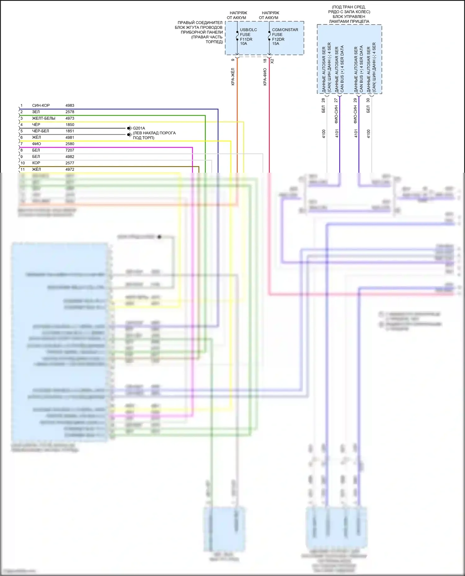 Yukon GMC V (2020-2024): Can шина электросхема (1 из 11) 