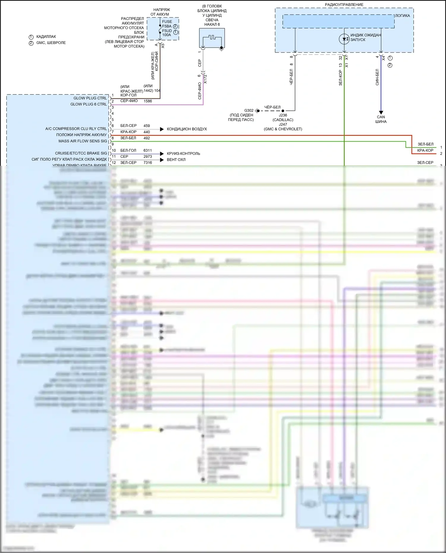 Yukon GMC V (2020-2024): Электросхема двигателя 3.0l vin t (1 из 9) 