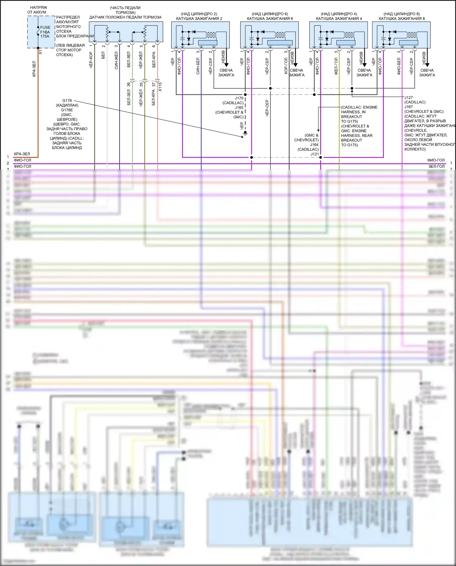 Yukon GMC V (2020-2024): Электросхема двигателя 5.3l vin d (3 из 7) 
