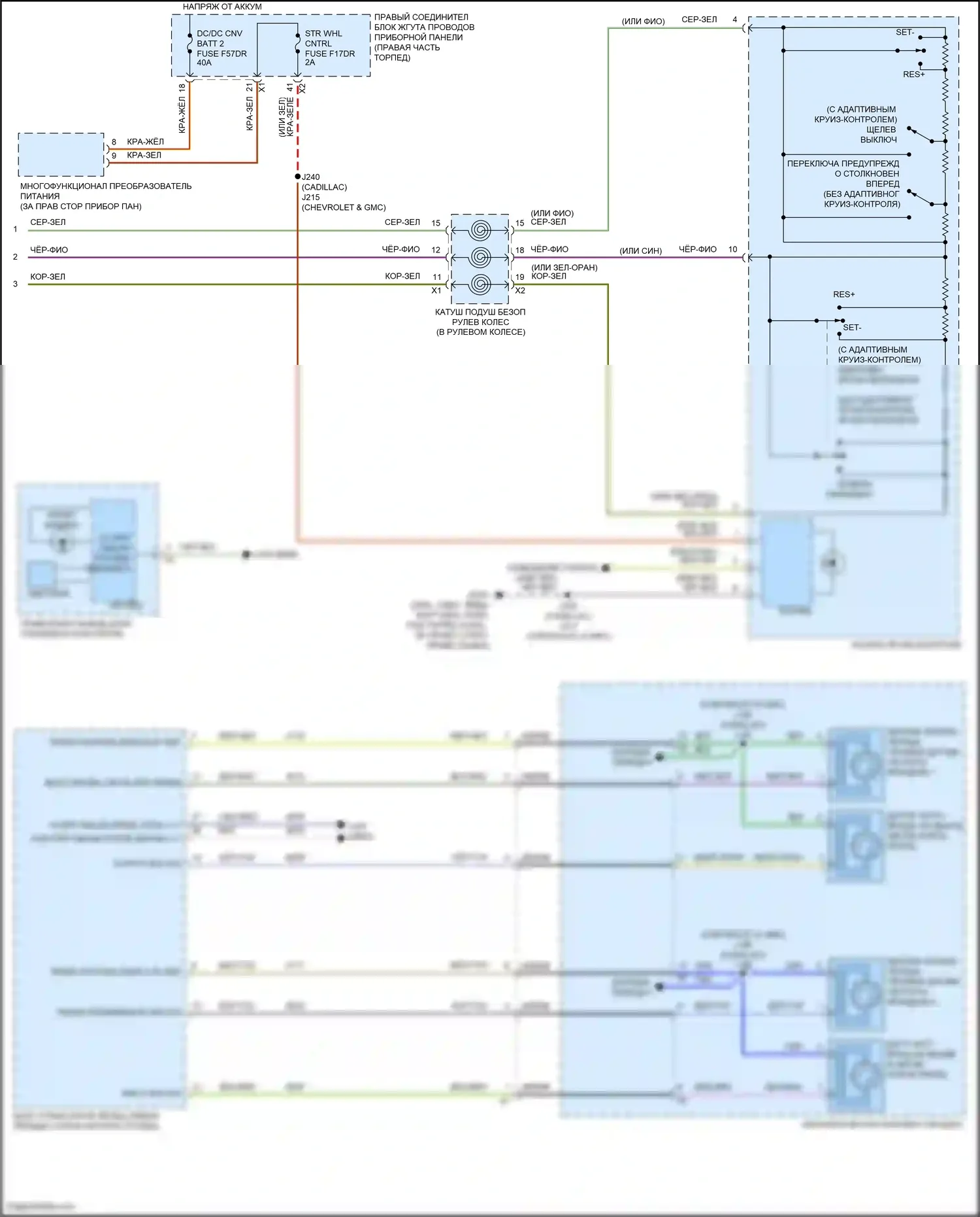 Yukon GMC V (2020-2024): Электросхема круиз-контроля (3 из 3) 