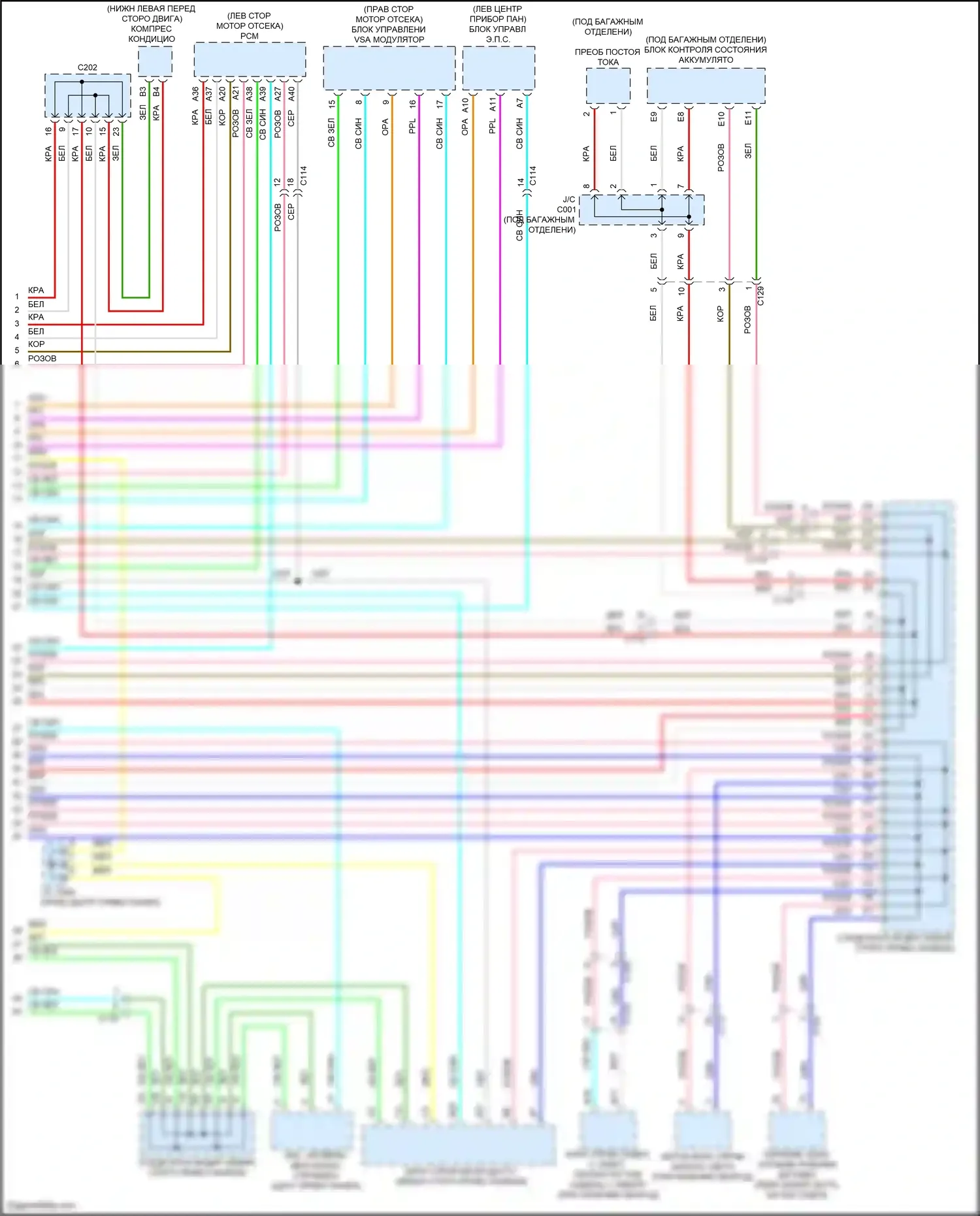 Accord Honda IX рестайлинг (2014-2019): Can шина электросхема, гибридная (4 из 4) 