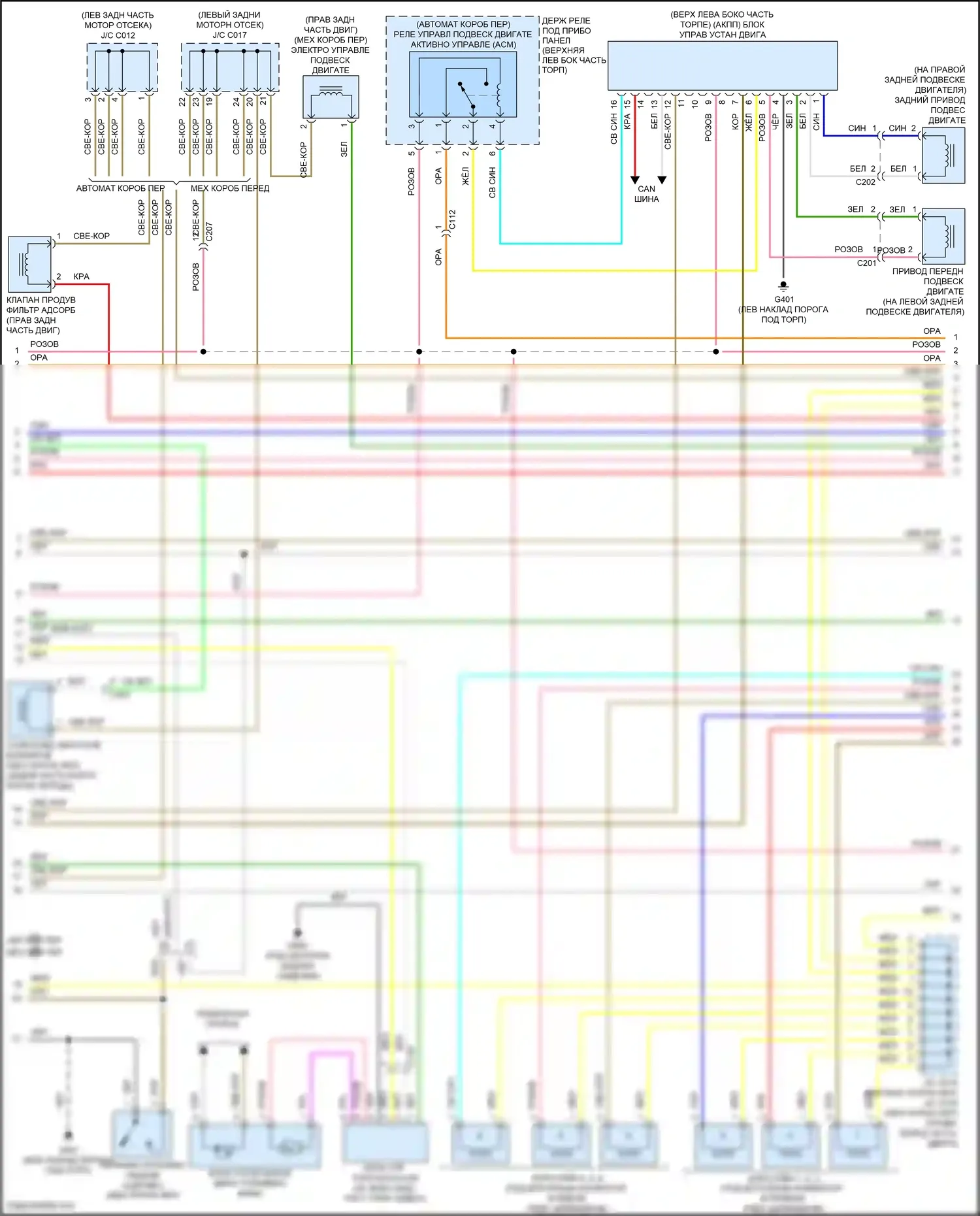 Accord Honda IX рестайлинг (2014-2019): Электросхема двигателя 3.5l (2 из 7) 