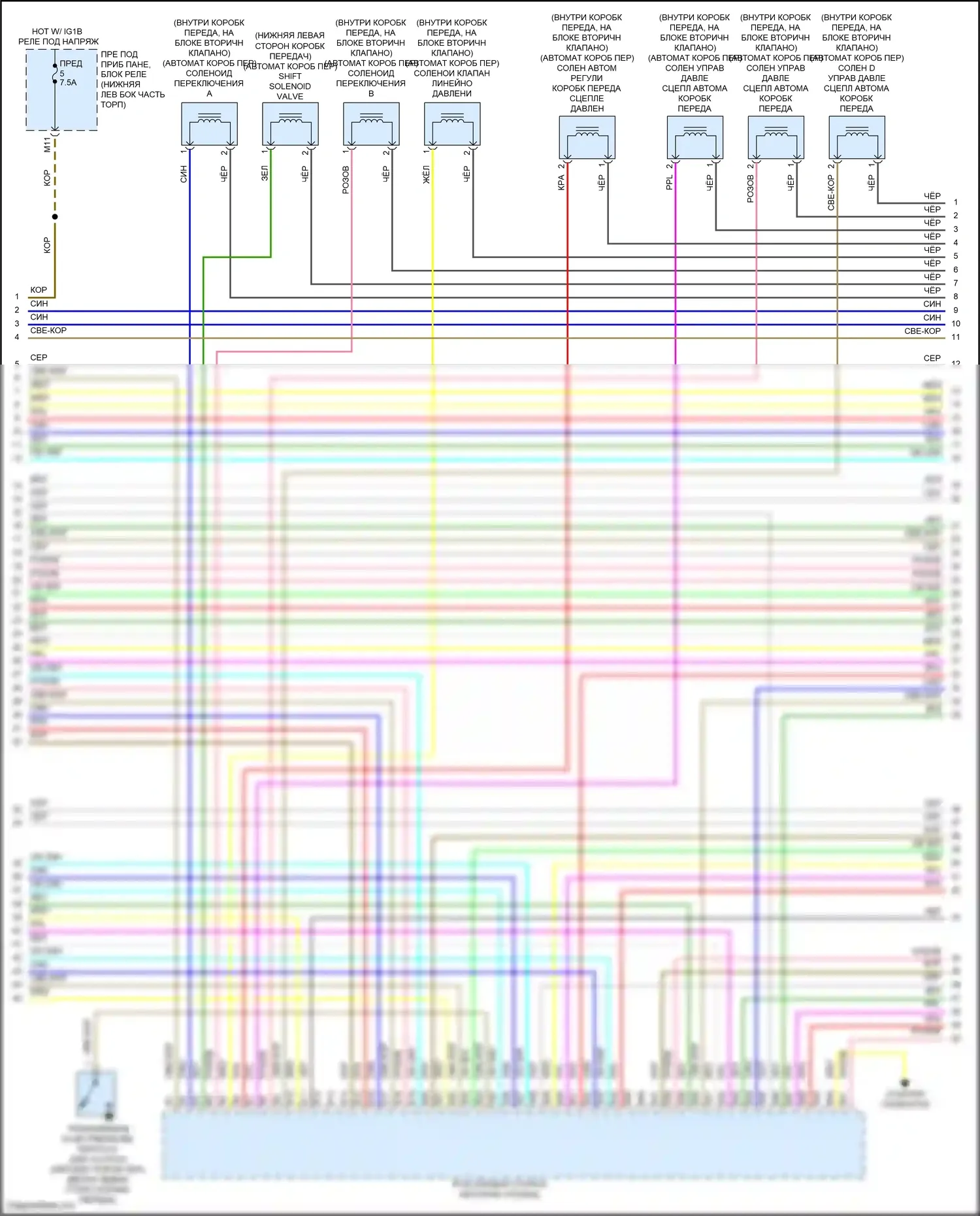 Accord Honda IX рестайлинг (2014-2019): Электросхема двигателя 3.5l (5 из 7) 