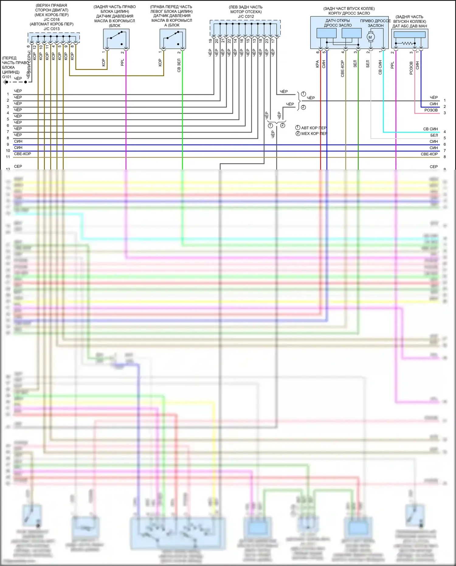 Accord Honda IX рестайлинг (2014-2019): Электросхема двигателя 3.5l (6 из 7) 
