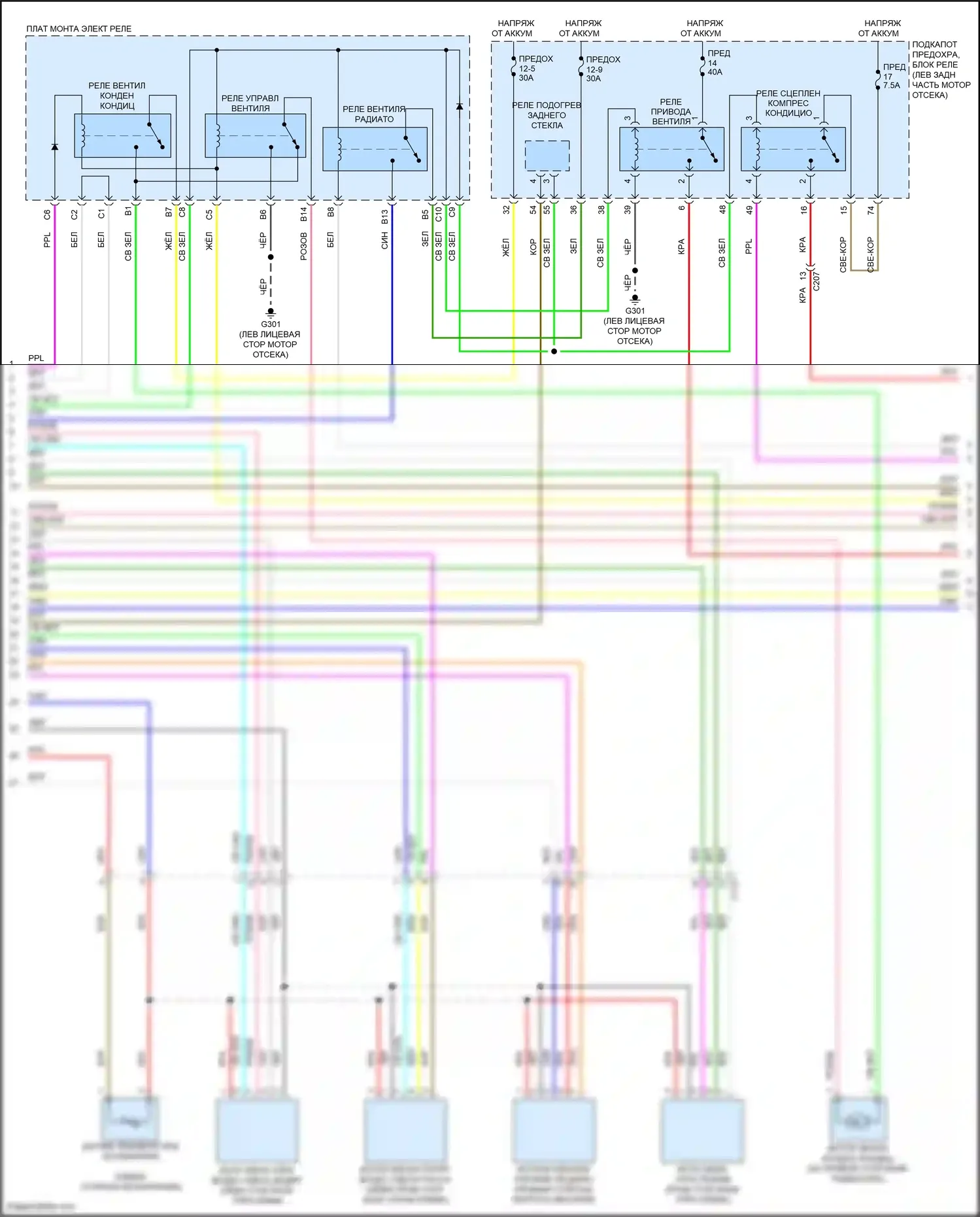 Accord Honda IX рестайлинг (2014-2019): 3.5л, электросхема климат контроля (2 из 3) 