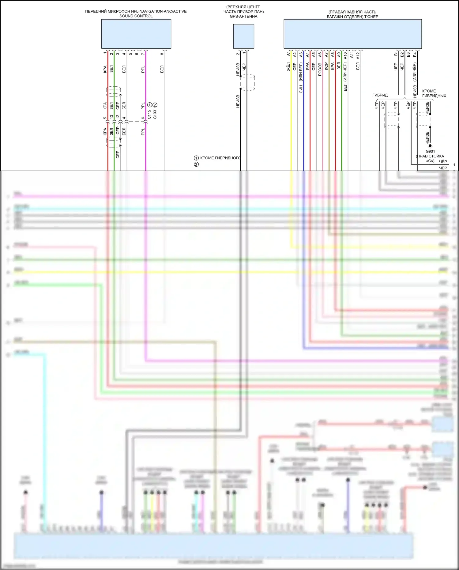 Accord Honda IX рестайлинг (2014-2019): Электросхема навигации (4 из 5) 