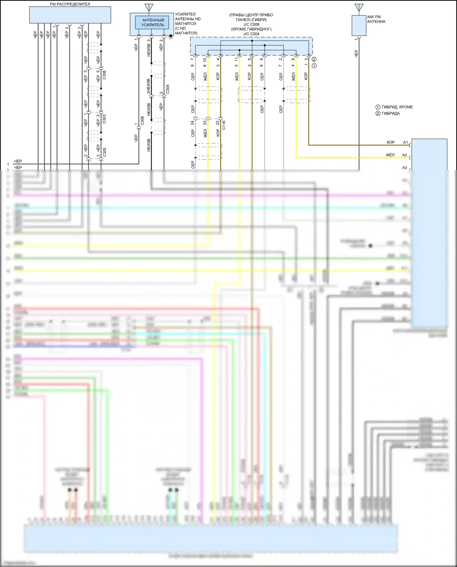 Accord Honda IX рестайлинг (2014-2019): Электросхема навигации (5 из 5) 