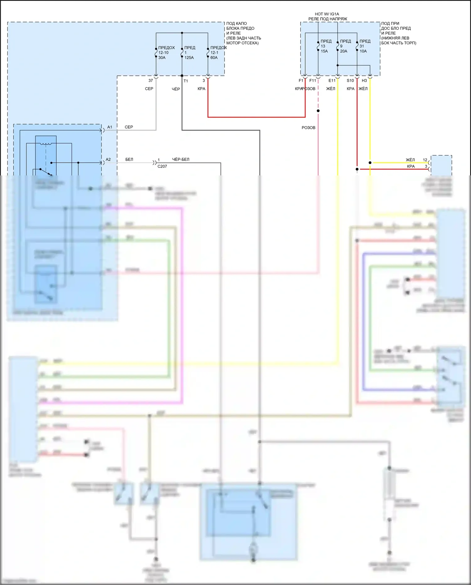 Accord Honda IX рестайлинг (2014-2019): 3.5l, электросхема стартера, ручной коробки передач 