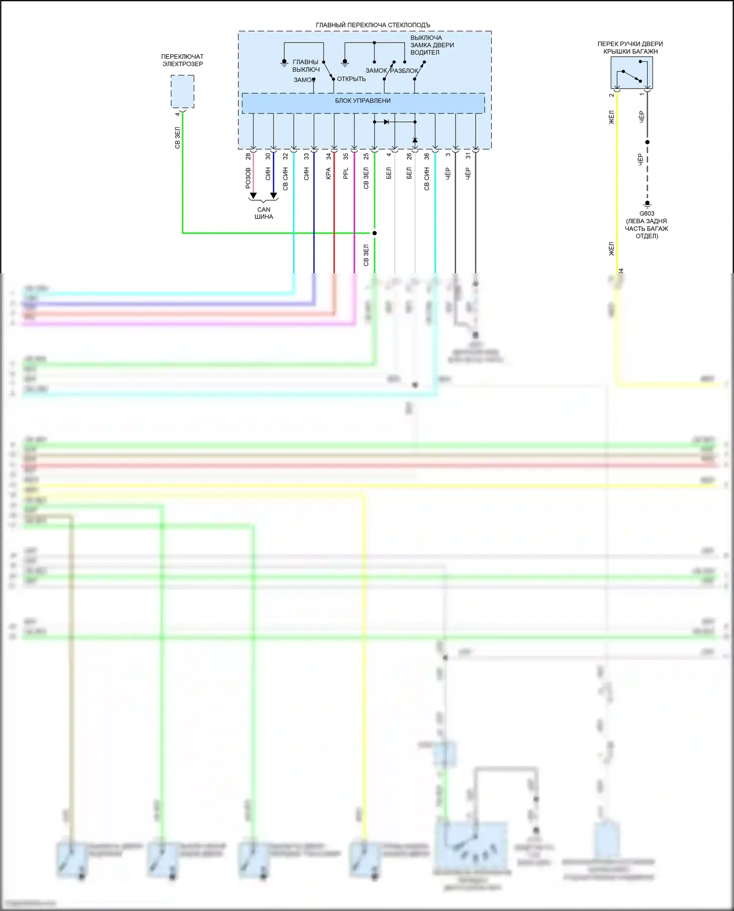 Accord Honda IX рестайлинг (2014-2019): Электросхема центрального замка, гибридная (5 из 6) 