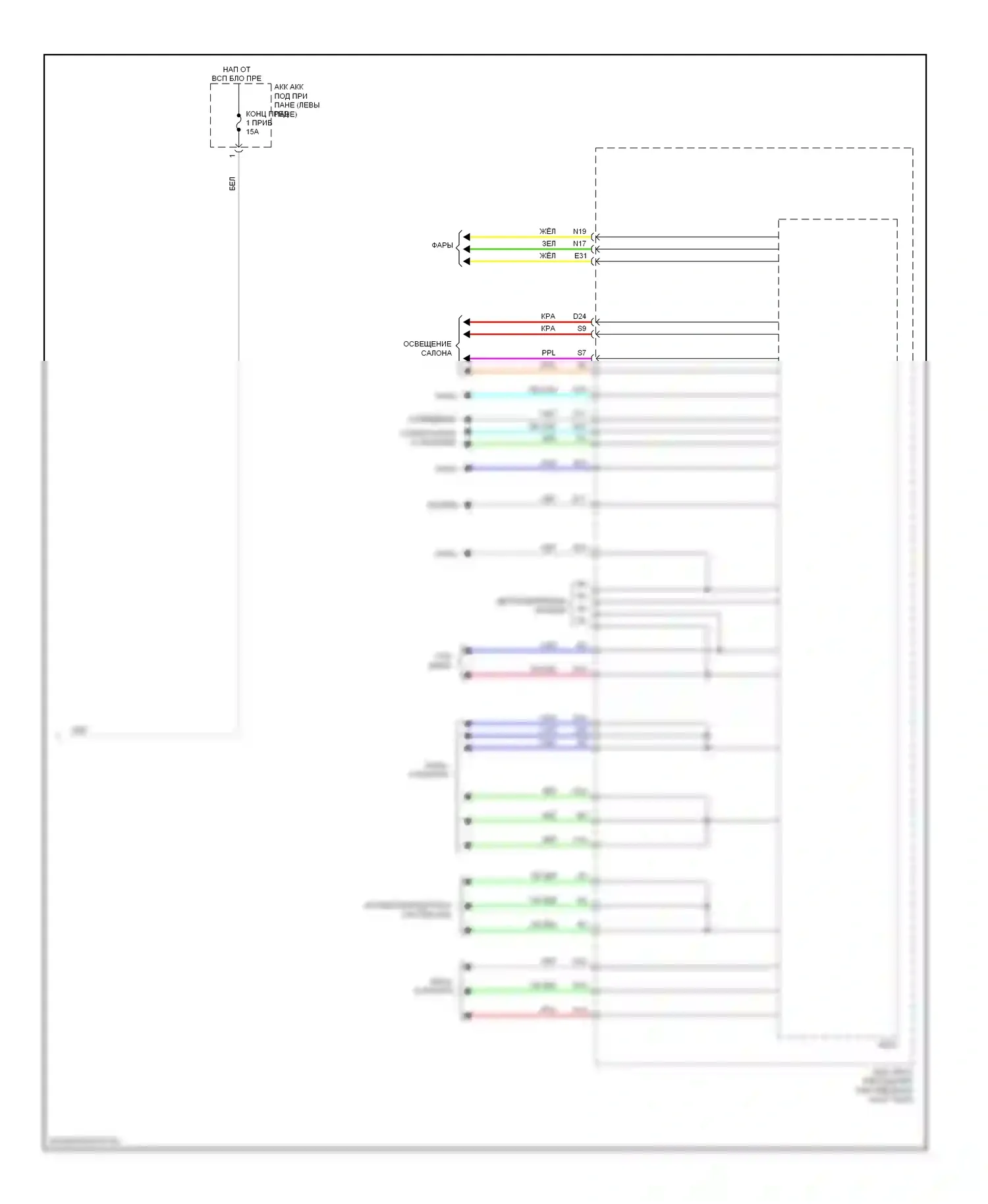 Accord Honda IX (2012-2016): Электросхема блоков управления кузовом, гибридная (2 из 2) 