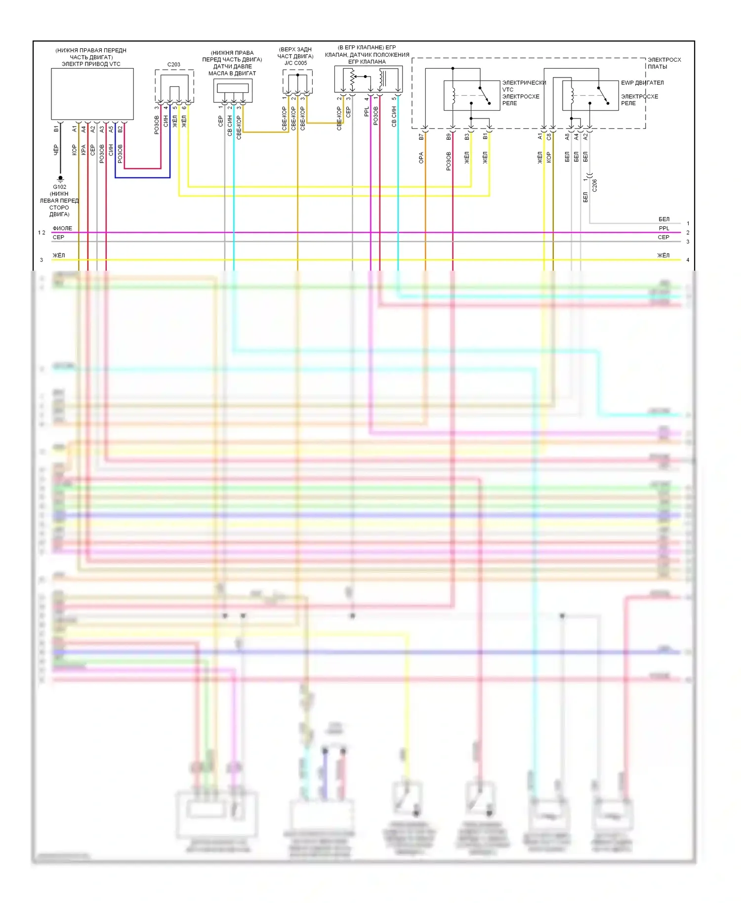 Accord Honda IX (2012-2016): Электросхема двигатель 2.0л гибрид, электросхема управления двигателем, кроме подключаемого гибрида (4 из 6) 