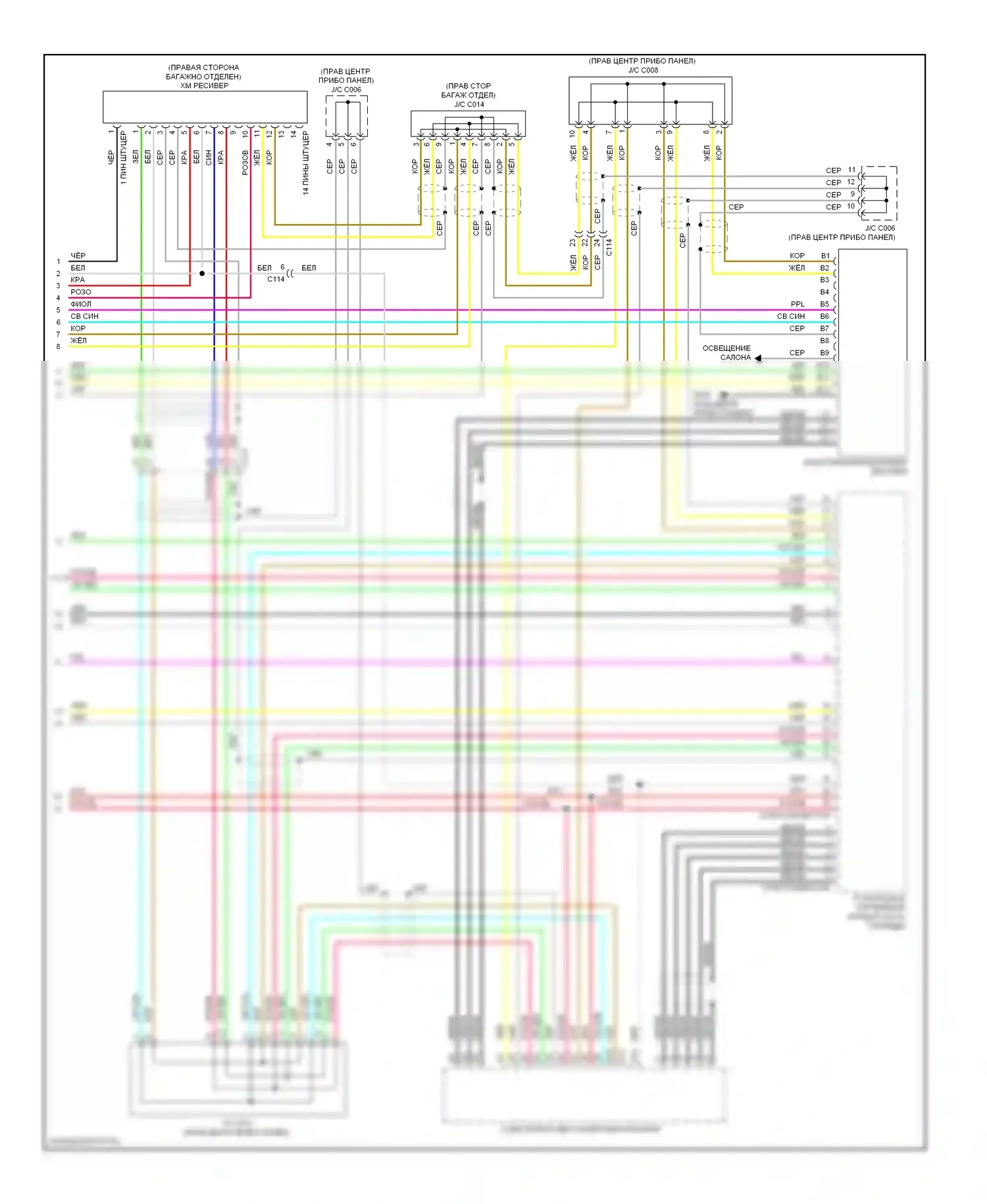 Accord Honda IX (2012-2016): Электросхема магнитолы премиум-класса, гибридная без навигации (5 из 5) 