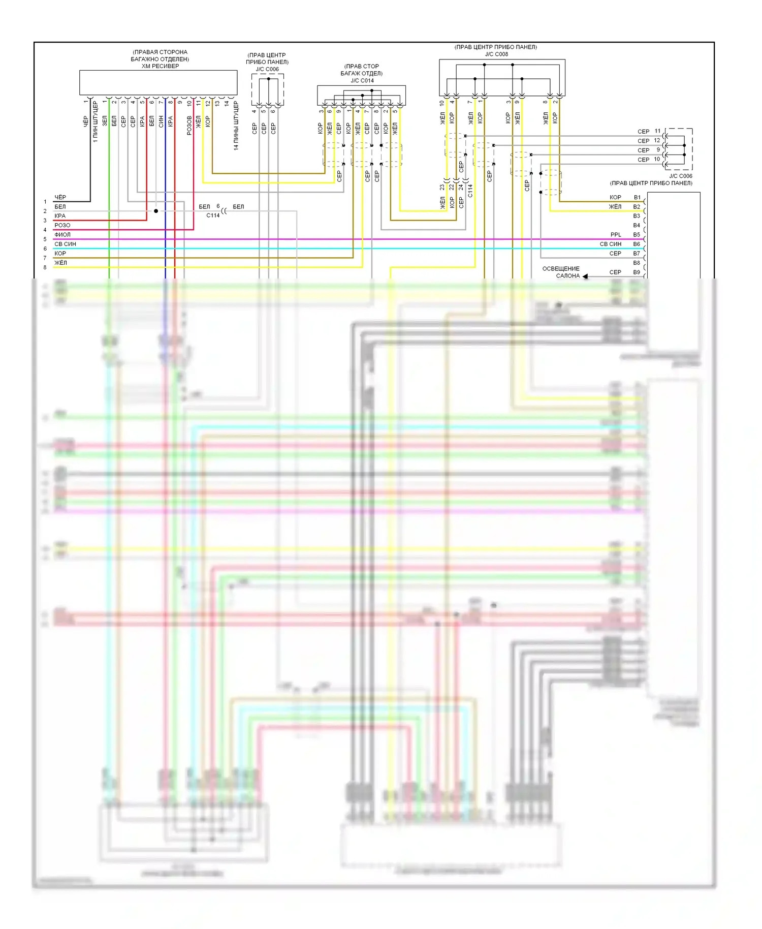 Accord Honda IX (2012-2016): Электросхема магнитолы премиум-класса, гибридная с навигацией (5 из 5) 