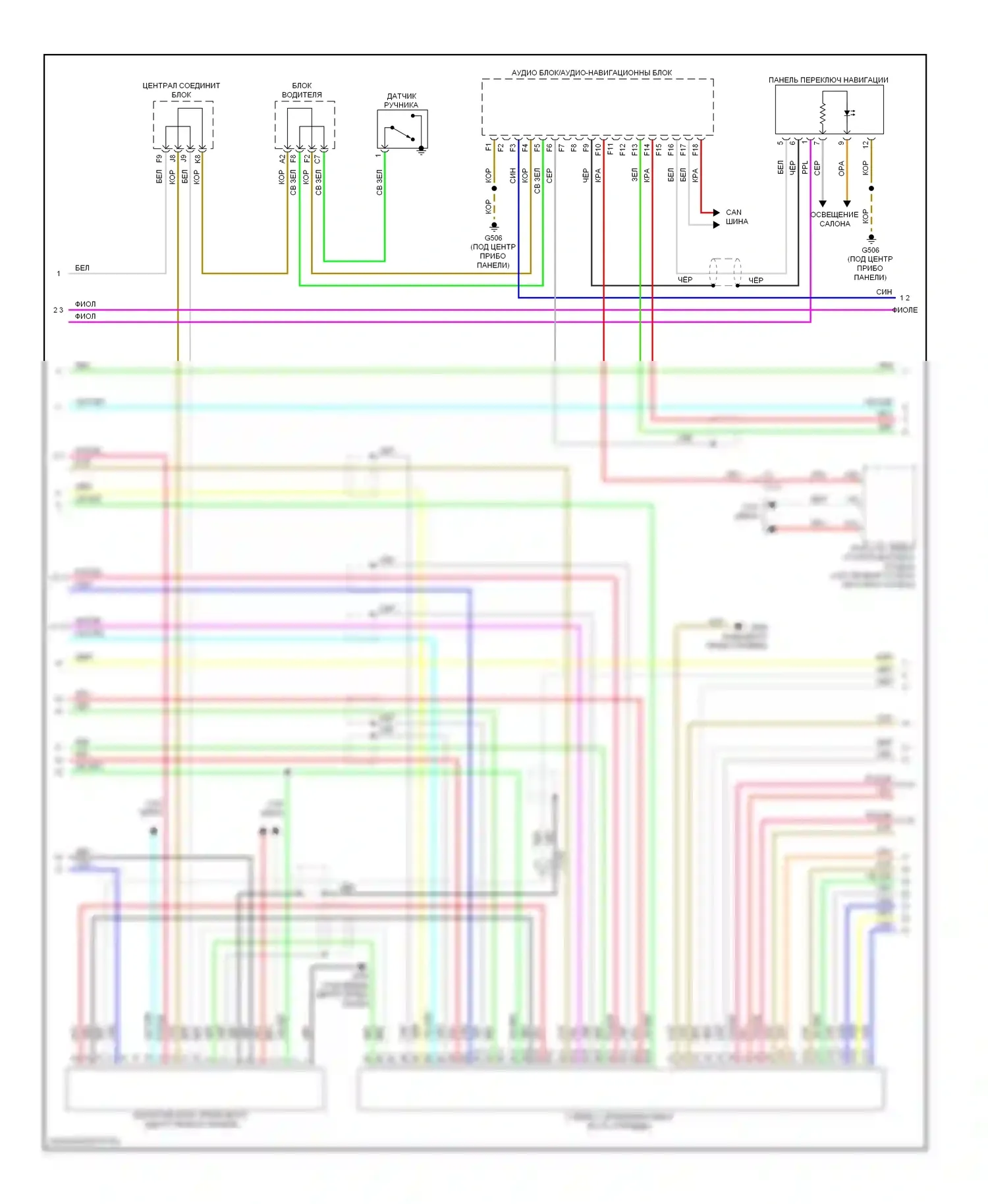 Accord Honda IX (2012-2016): Электросхема навигации, кроме гибридной (2 из 5) 