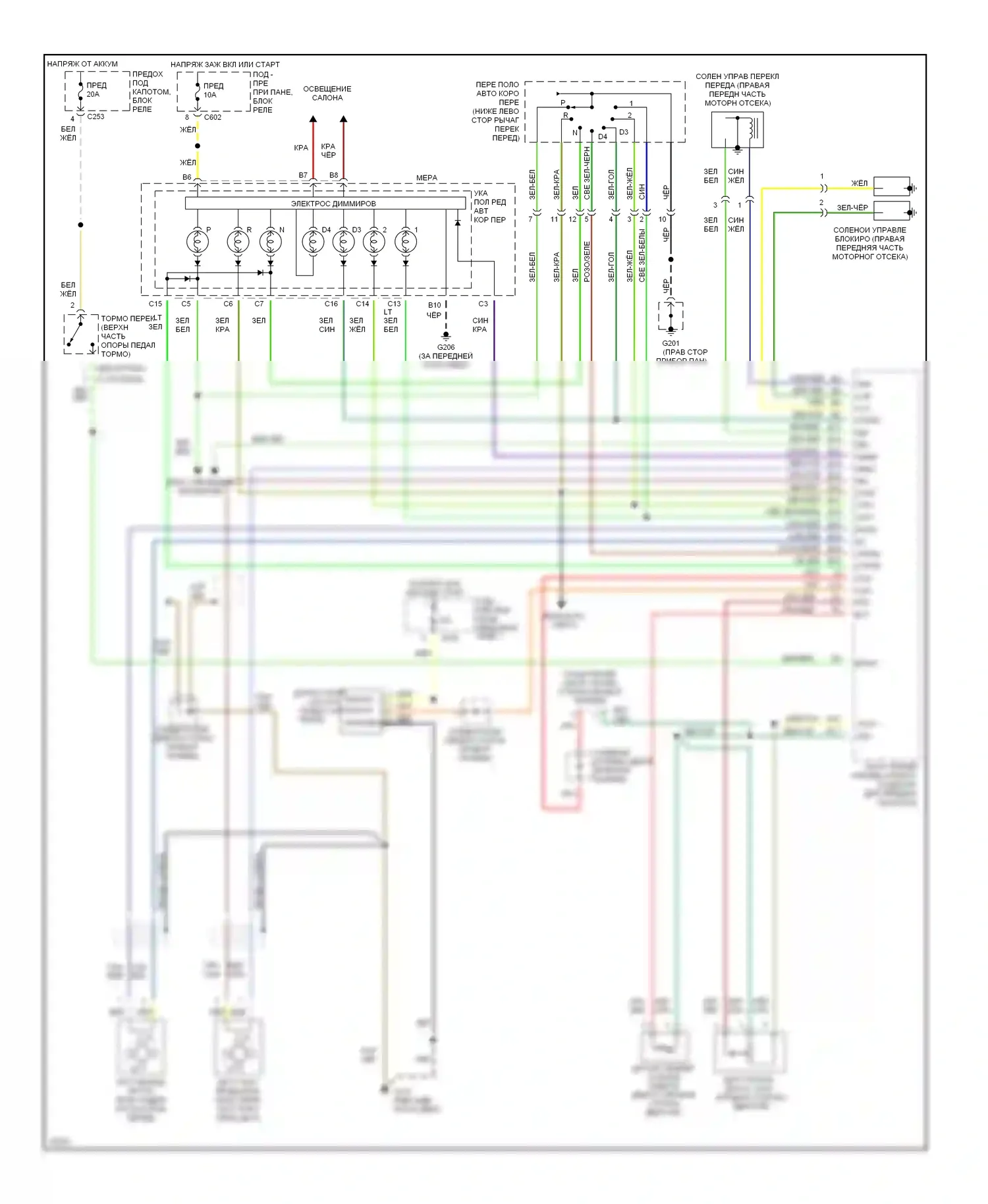 Accord Honda V (1993-1998): 2.2l, электросхема коробки передач 