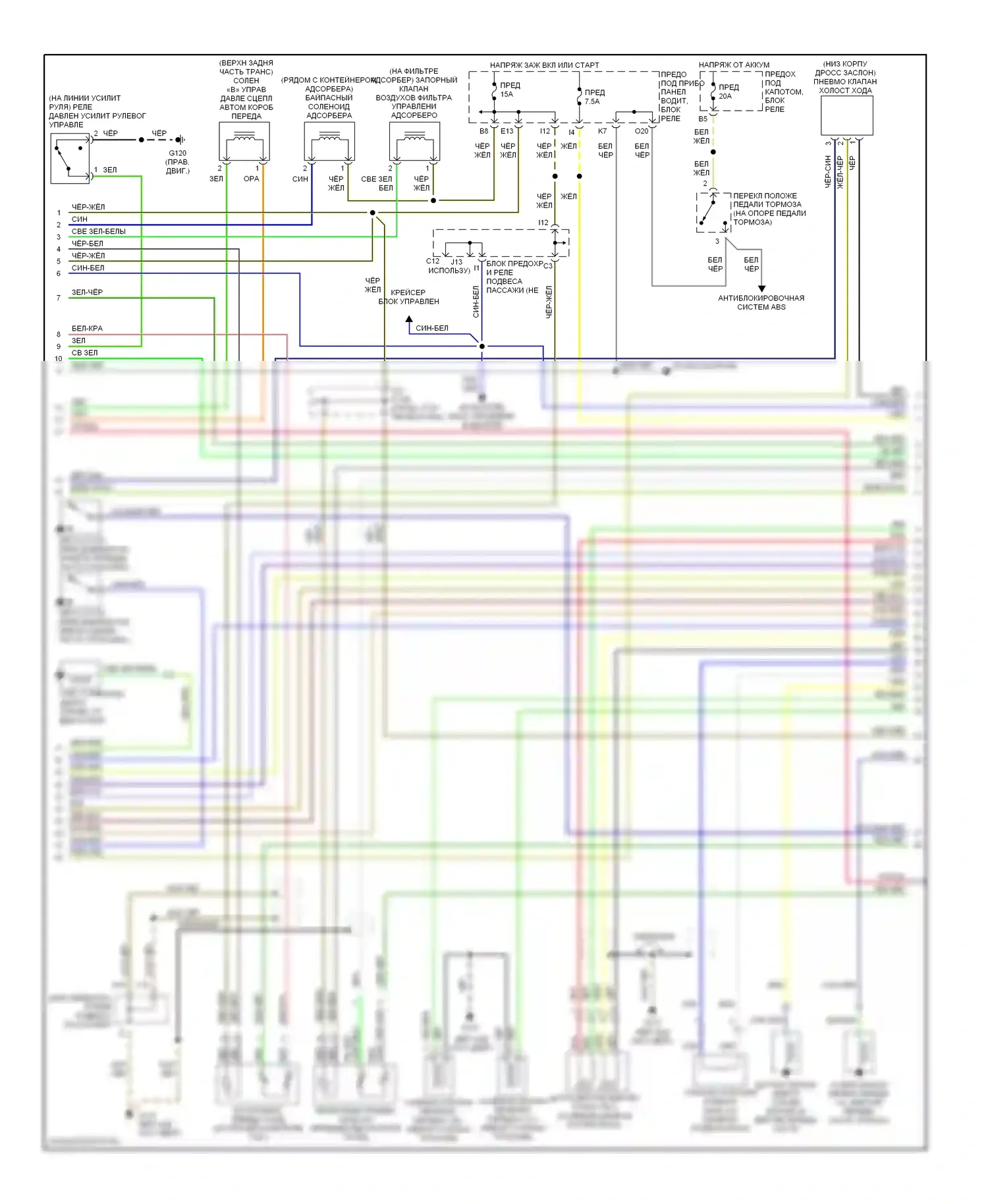 Accord Honda VI (1997-2002): Электросхема двигателя 3.0ls (2 из 3) 