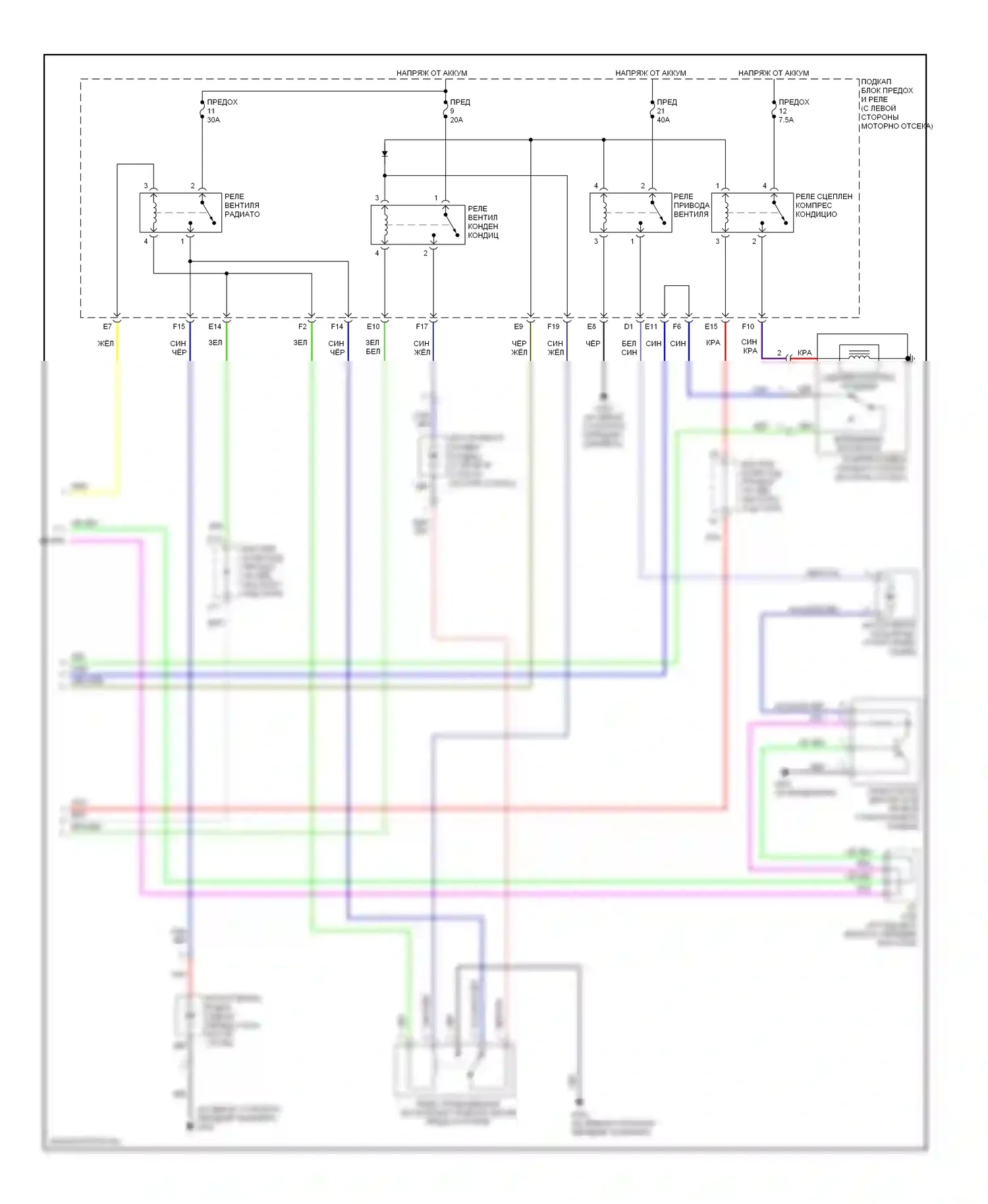 Accord Honda VII рестайлинг (2005-2008): Электросхема климат контроля, гибрид (3 из 3) 