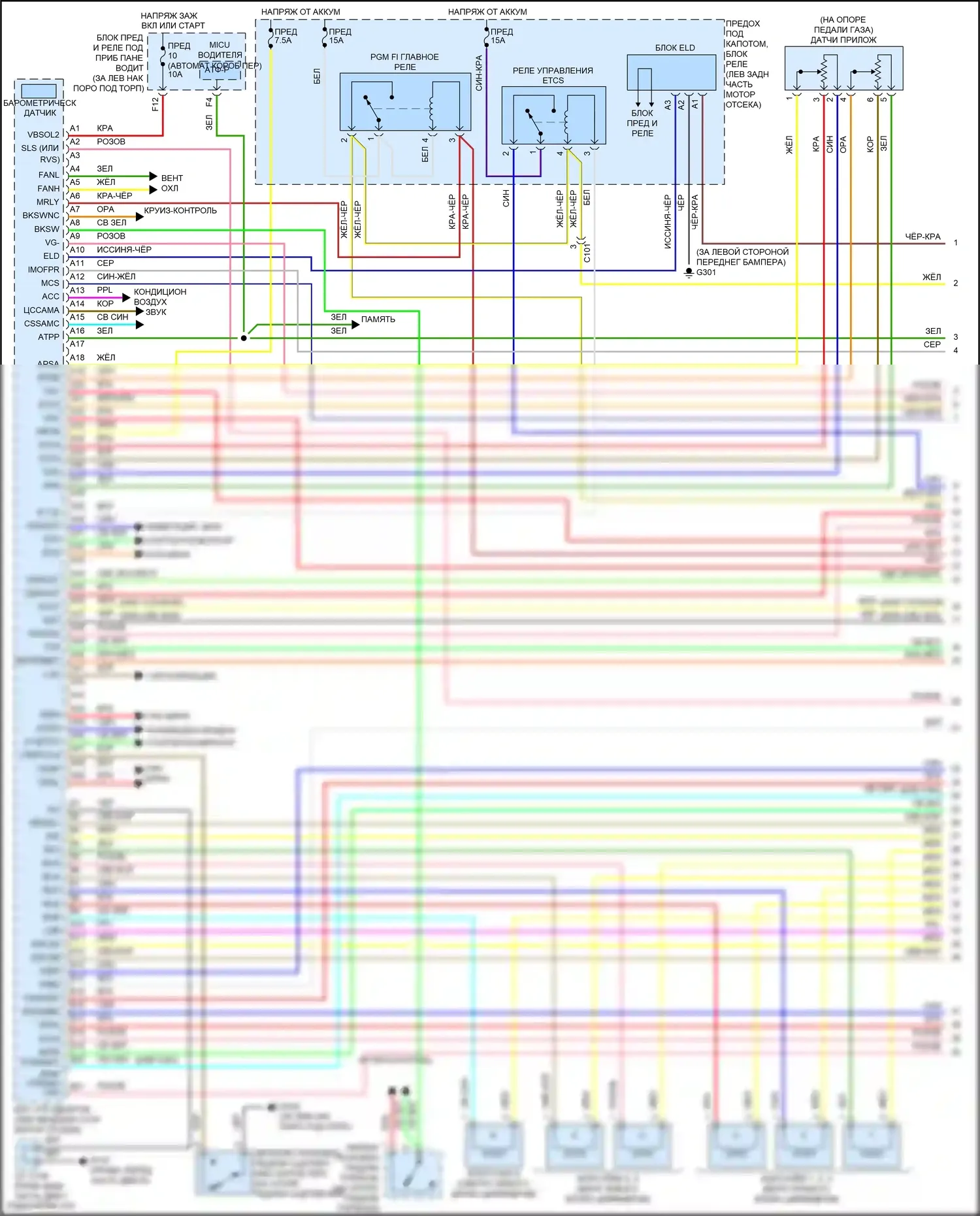 Accord Honda VIII рестайлинг (2011-2013): Электросхема двигателя 3.5l (1 из 7) 