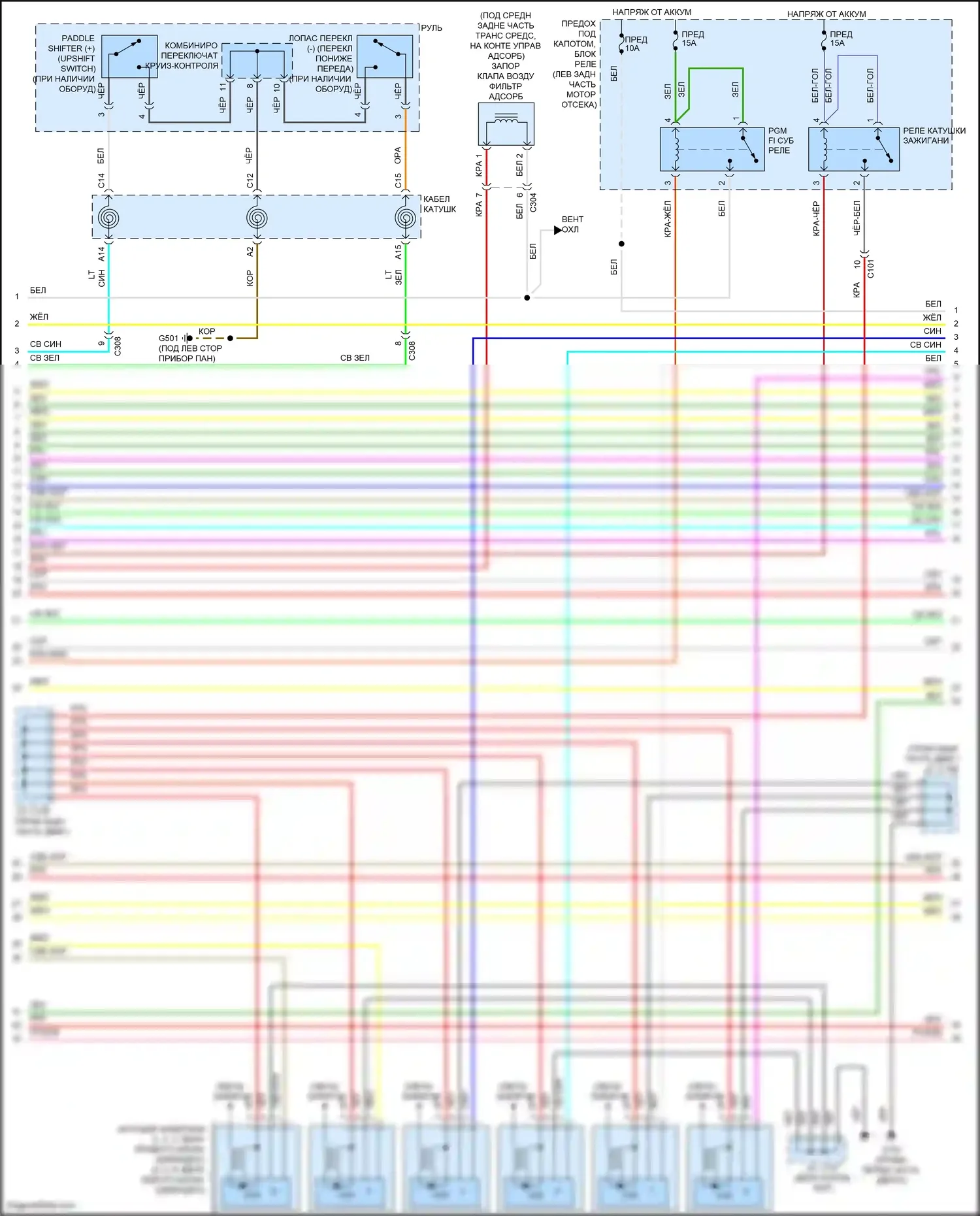Accord Honda VIII рестайлинг (2011-2013): Электросхема двигателя 3.5l (4 из 7) 