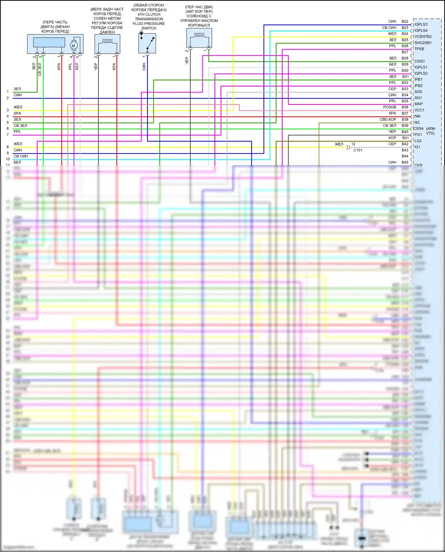 Accord Honda VIII рестайлинг (2011-2013): Электросхема двигателя 3.5l (7 из 7) 