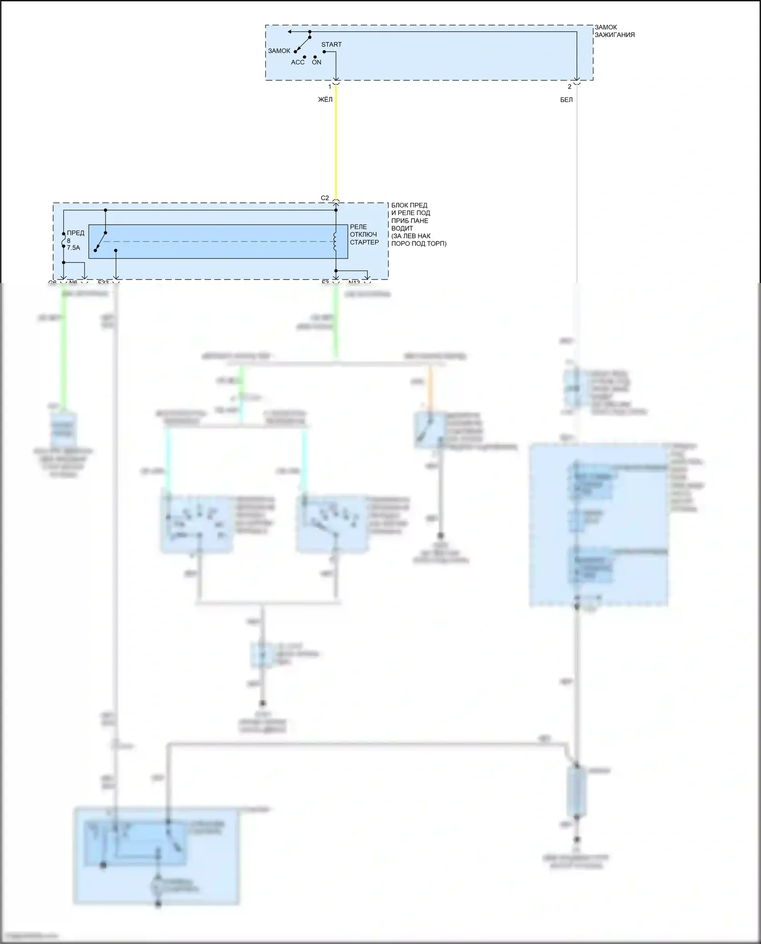 Accord Honda VIII рестайлинг (2011-2013): 3.5l, электросхема стартера 
