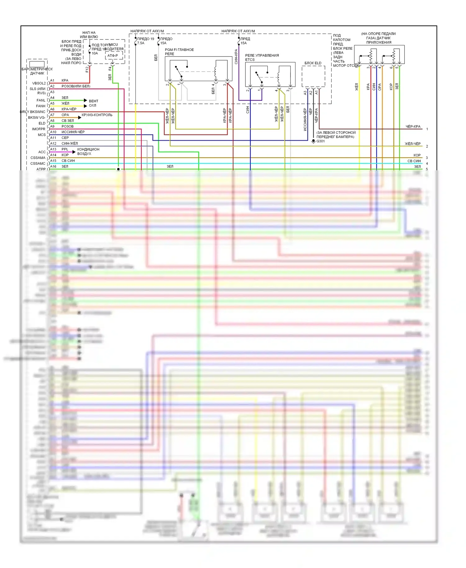 Accord Honda VIII (2007-2011): Электросхема двигателя 3.5l (1 из 6) 