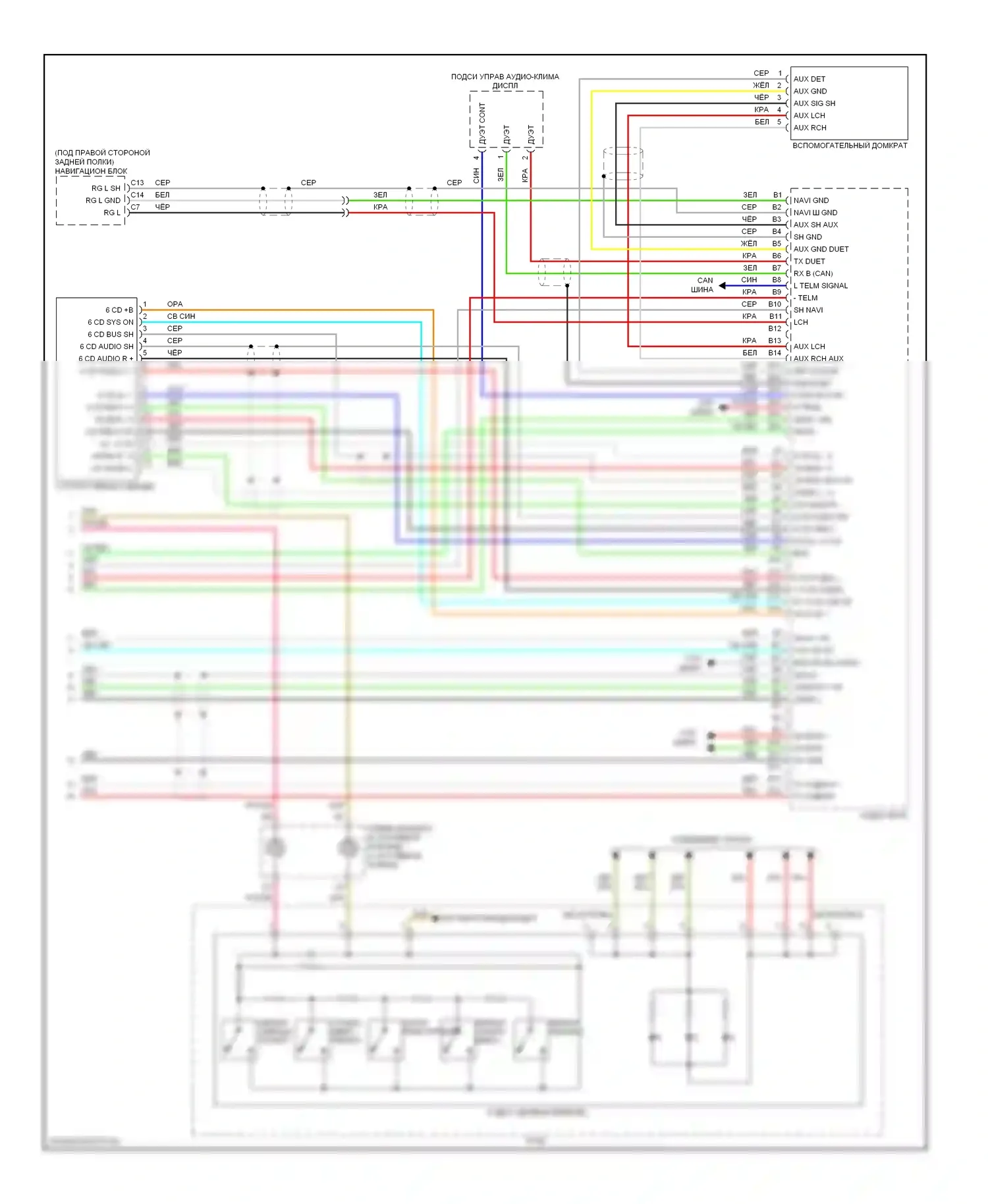 Accord Honda VIII (2007-2011): Электросхема премиум- магнитолы с навигацией (3 из 3) 
