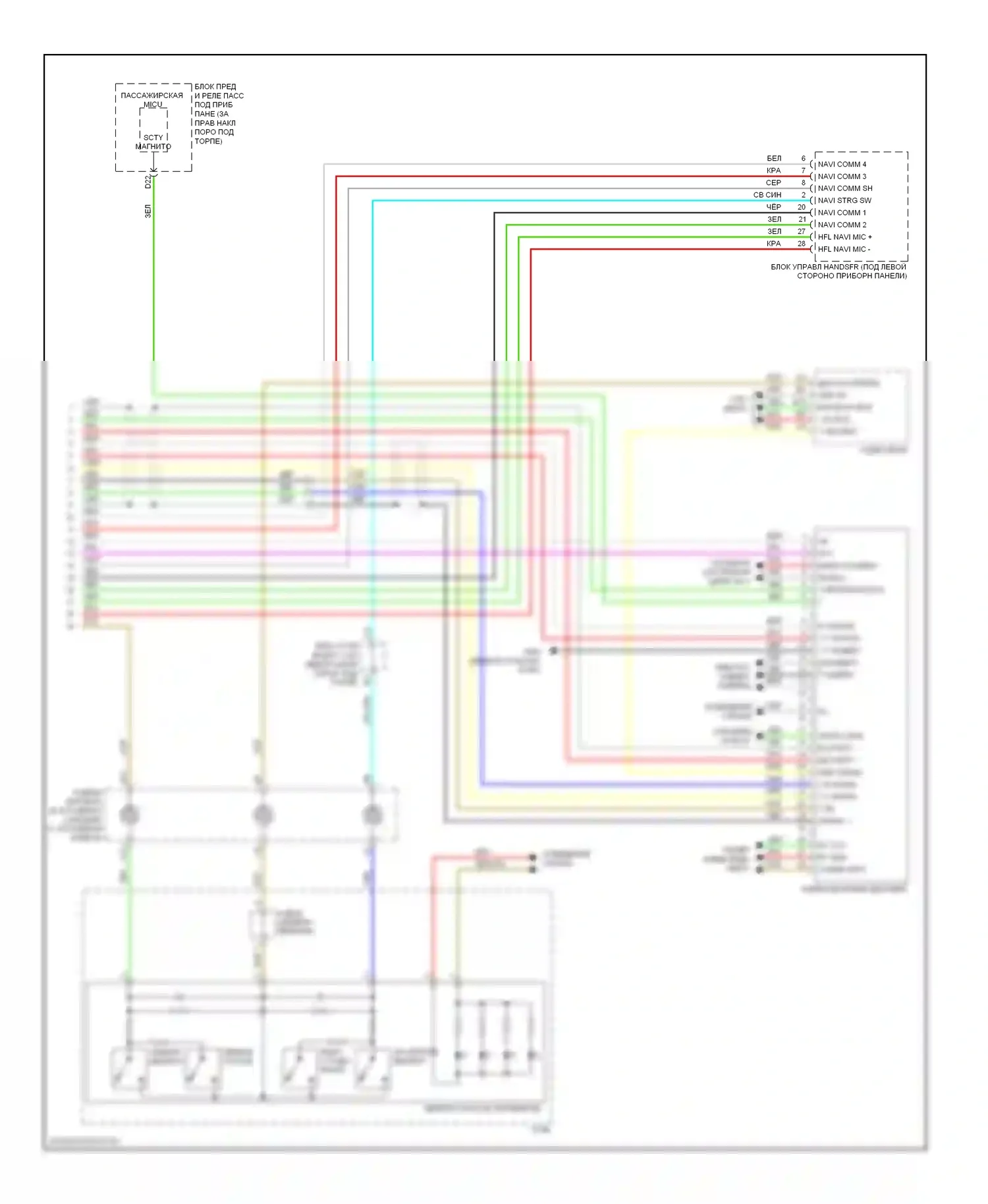 Accord Honda VIII (2007-2011): Электросхема навигации (2 из 2) 