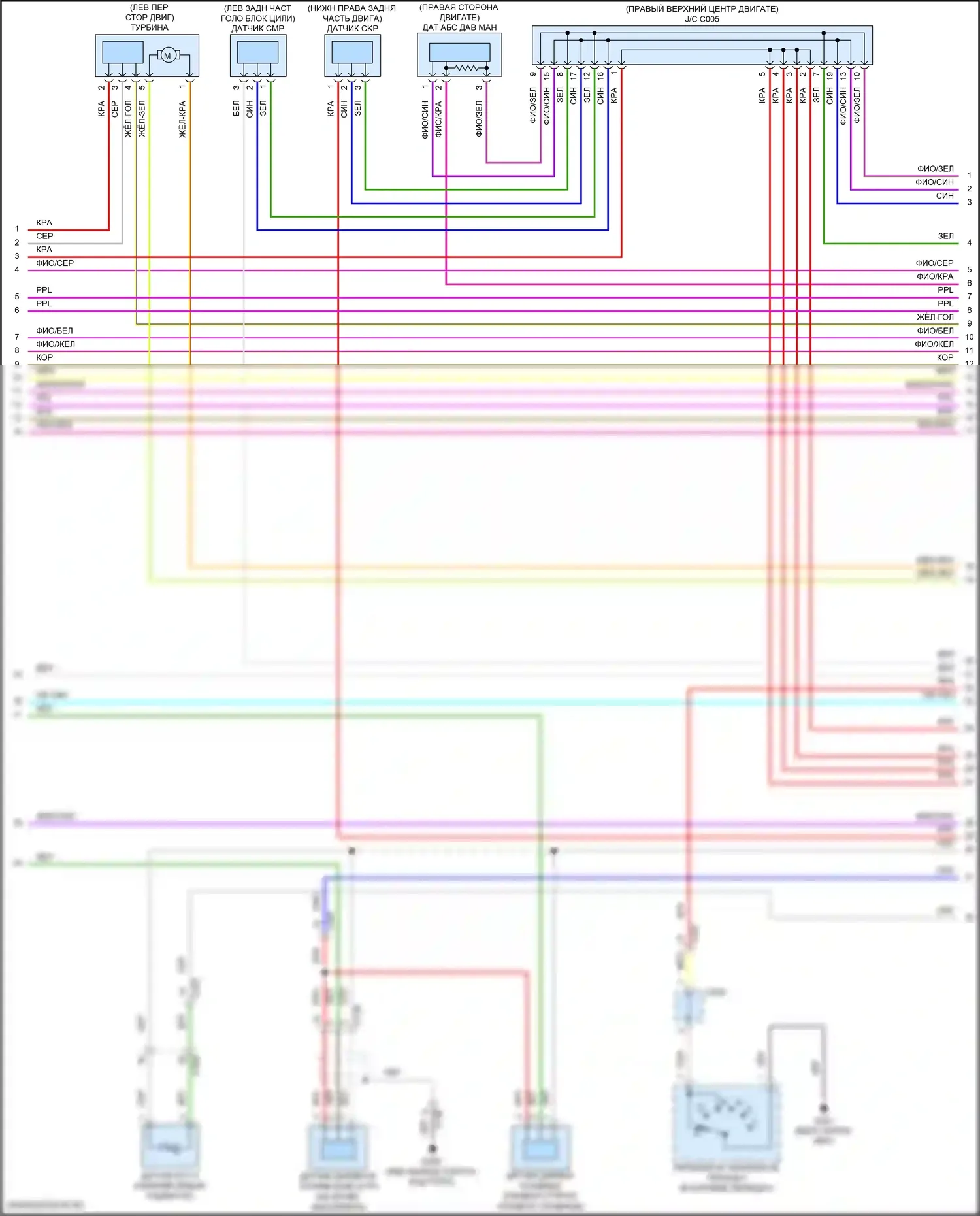 Accord Honda X рестайлинг (2020-2023): Электросхема двигателя 1.5л турбо (4 из 6) 