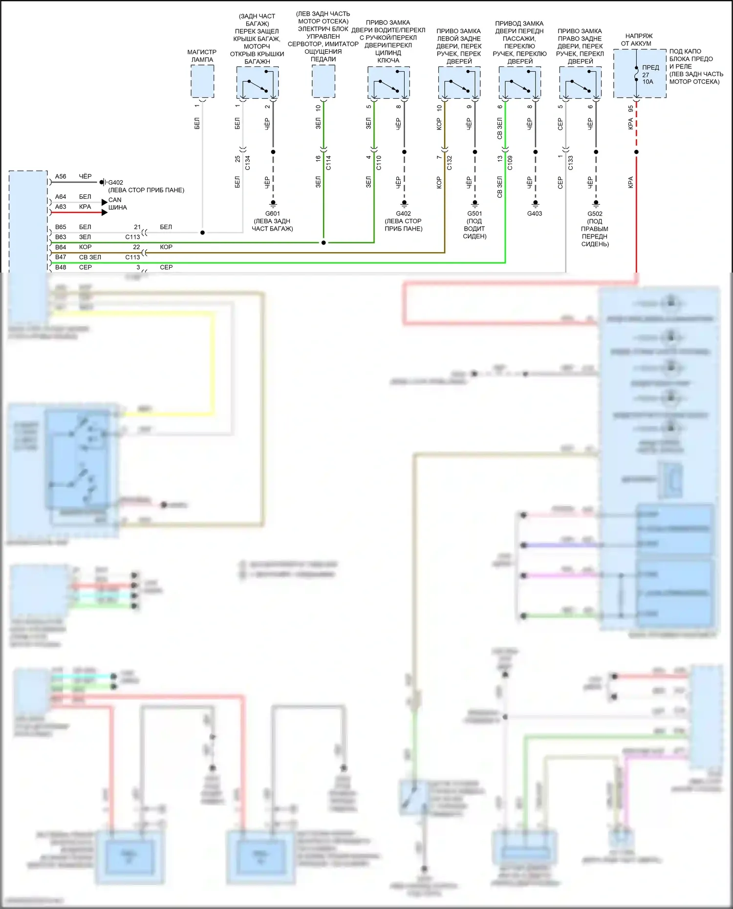 Accord Honda X рестайлинг (2020-2023): Электросхема помощников водителя, гибрид 