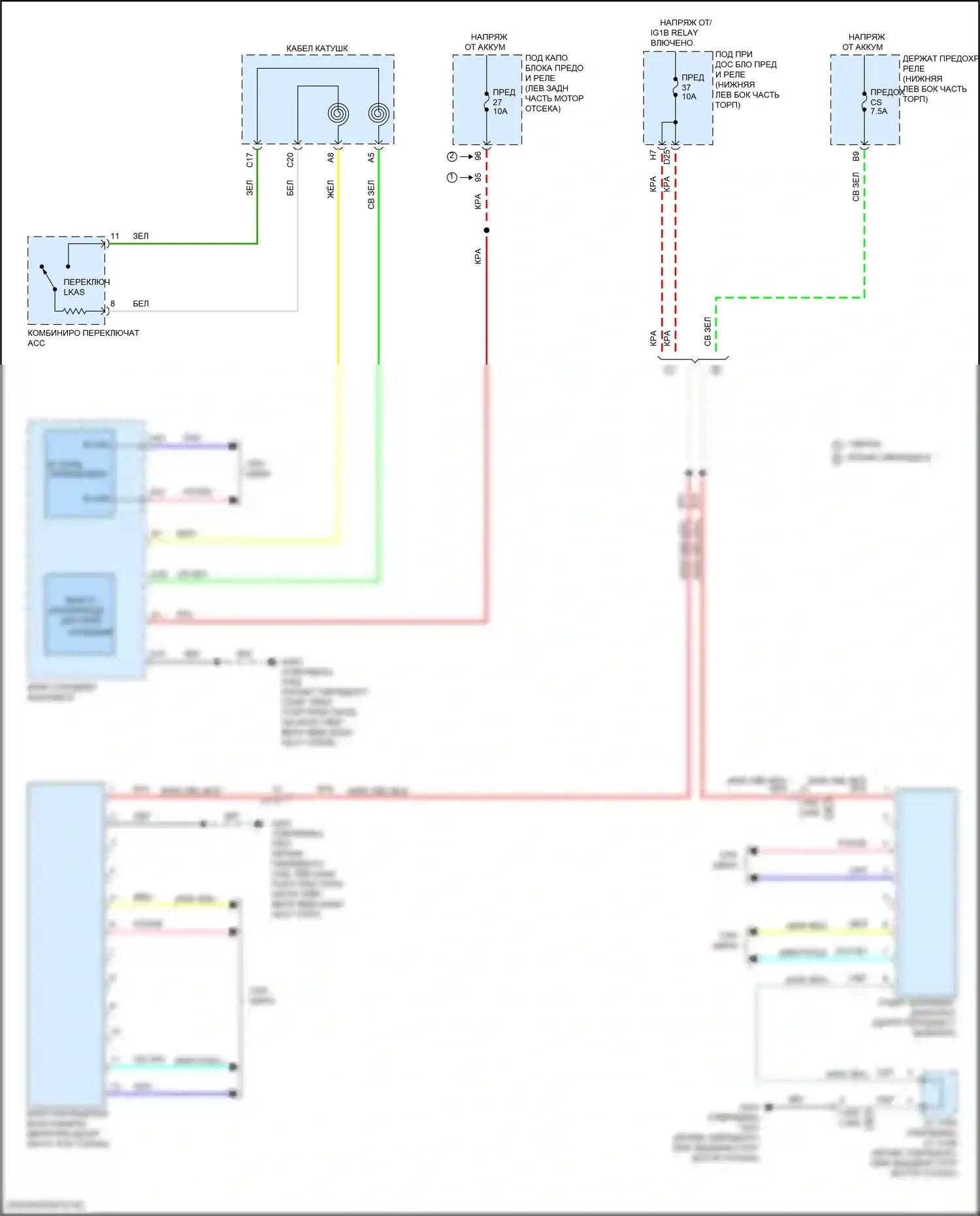 Accord Honda X рестайлинг (2020-2023): Электросхема многоцелевой камеры 